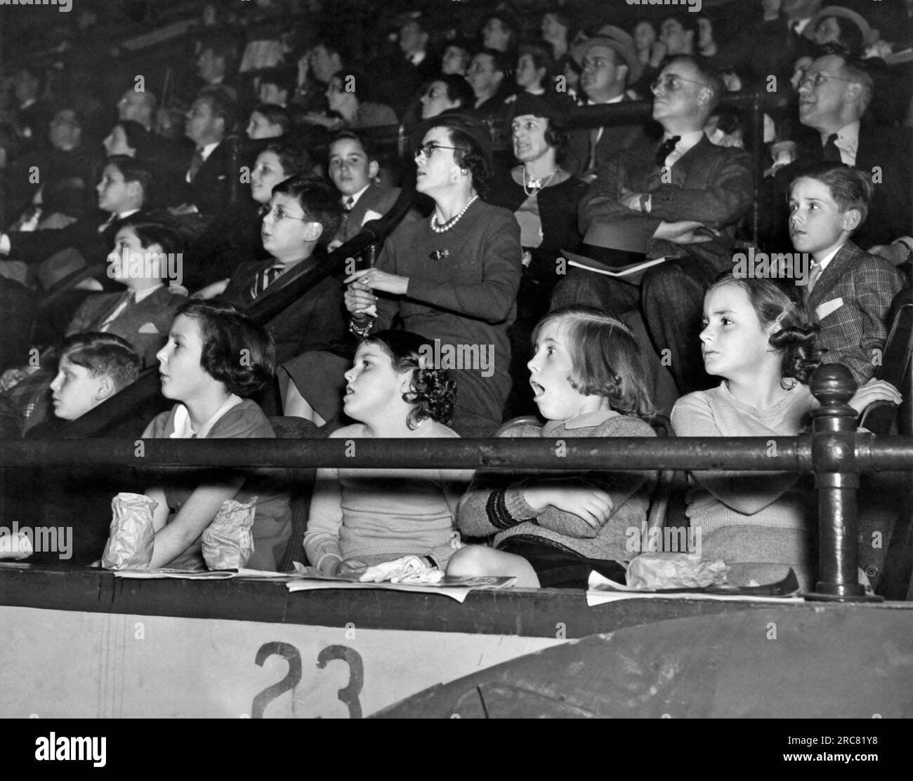 New York, New York April 14, 1937 Performers at a circus keep the