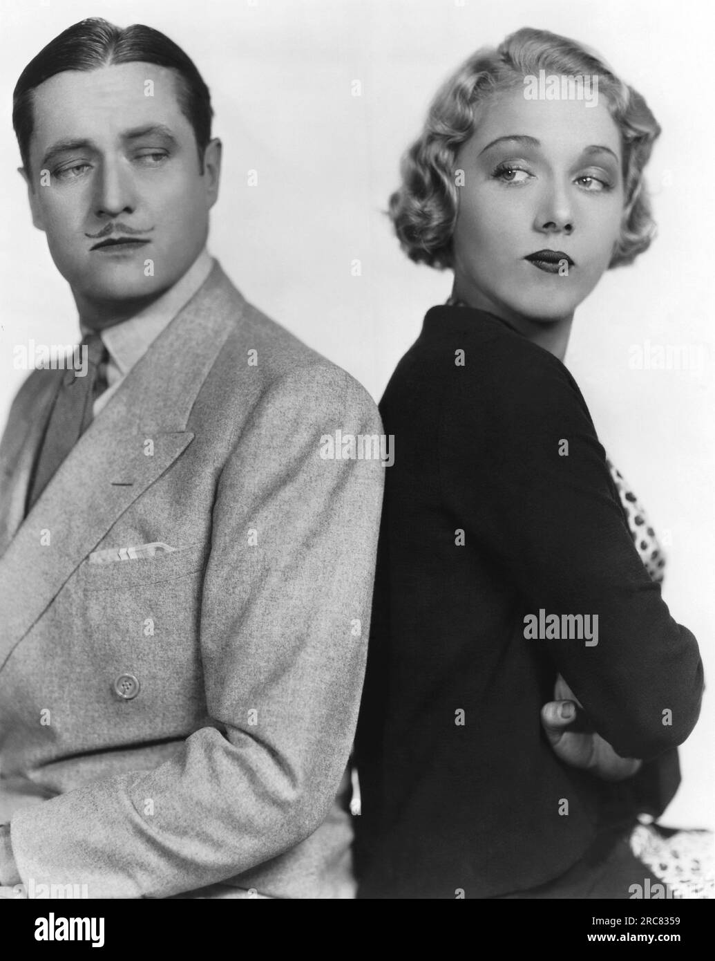 Hollywood, California:    1930 Edmund Lowe and Leila Hyams in the comedy film, 'Part Time Wife'. Stock Photo