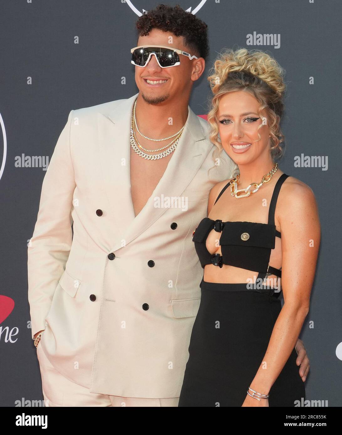 Los Angeles, USA. 12th July, 2023. (LR) Patrick Mahomes and Brittany