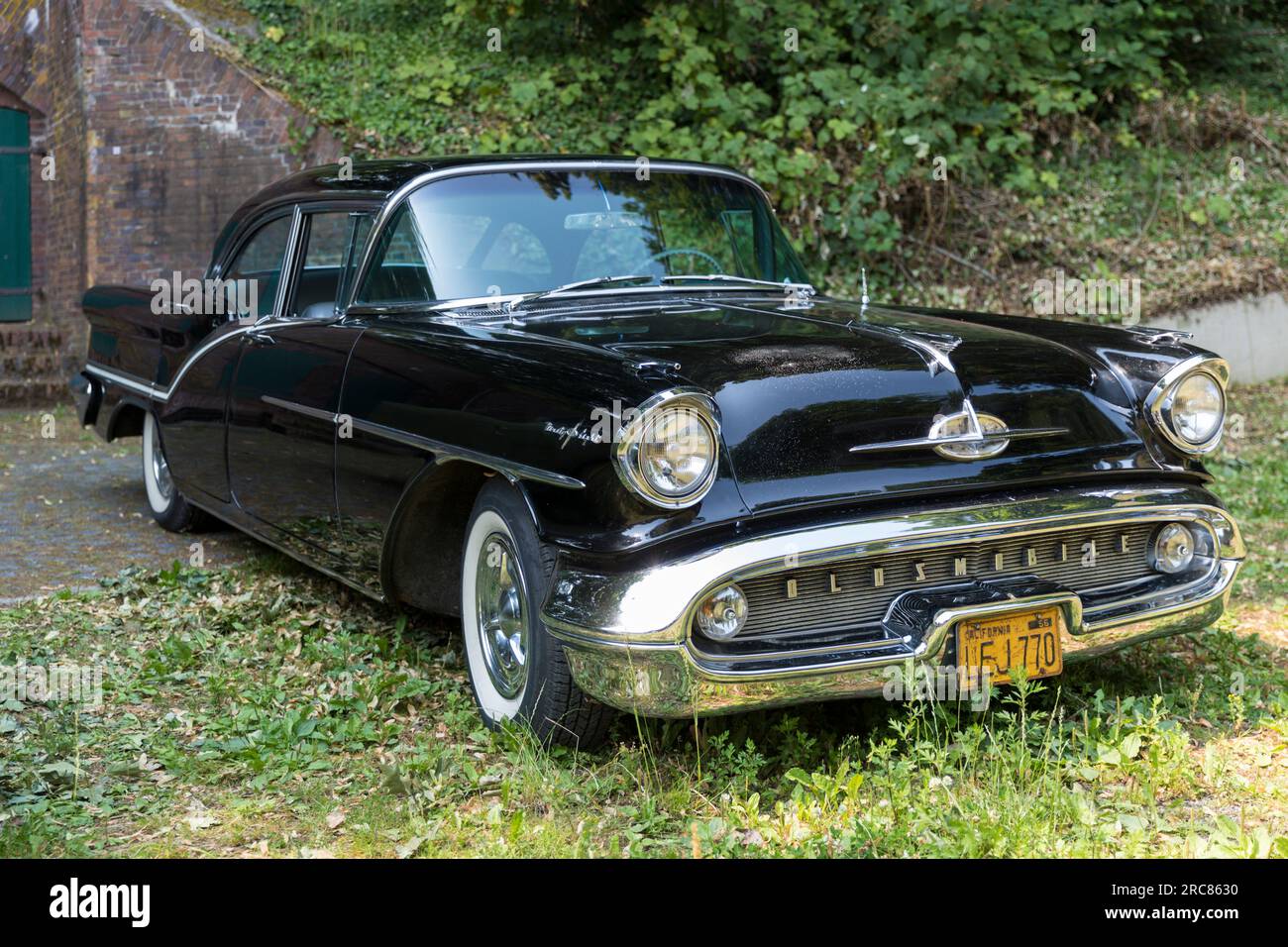 Stade, Germany – July 9, 2023: A Vintage Oldsmobile Starfire 98 from 1956 exhibited at Summertime Drive US Car meeting Stock Photo
