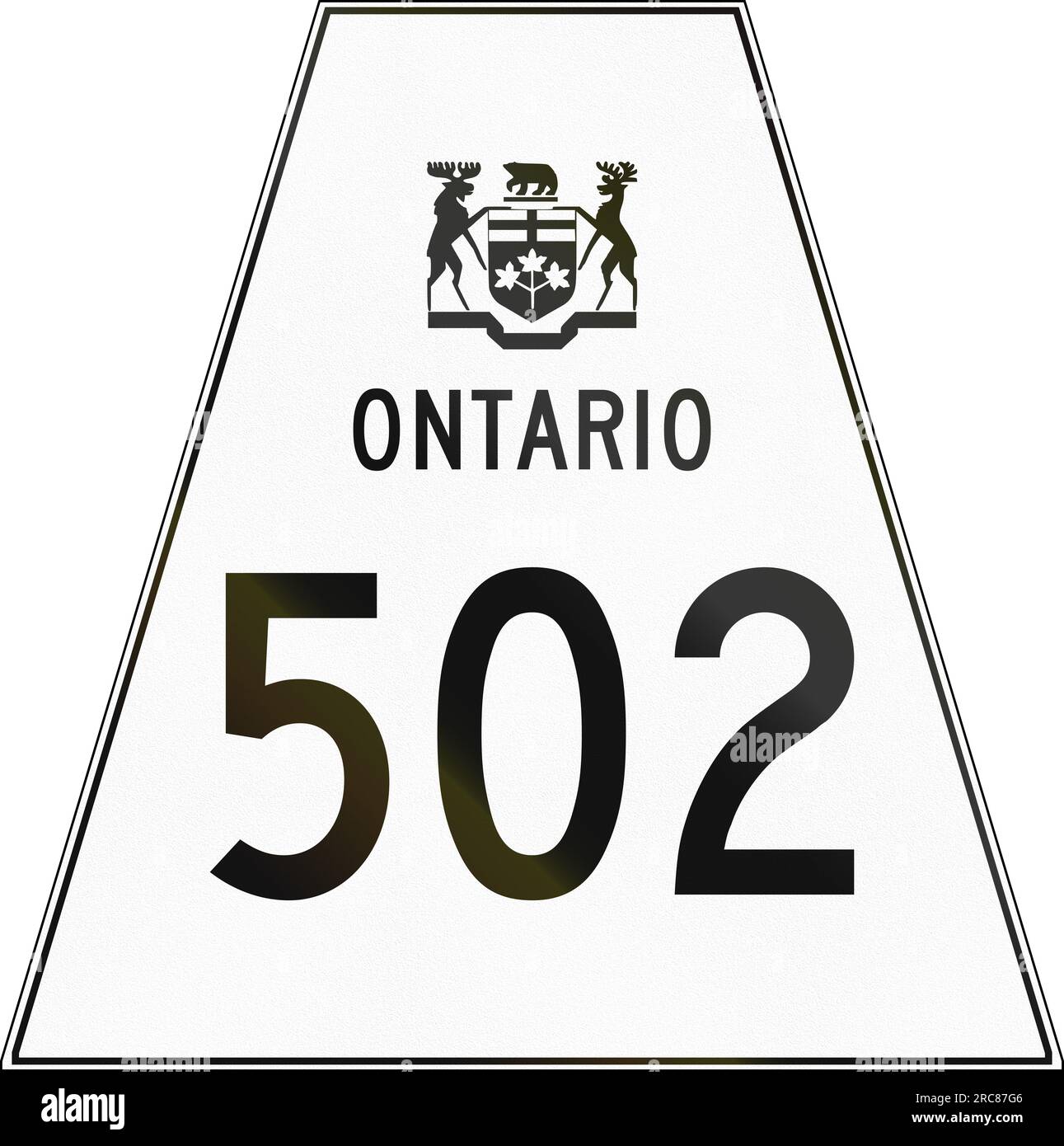 Canadian highway shield of Ontario highway number 502. Stock Photo