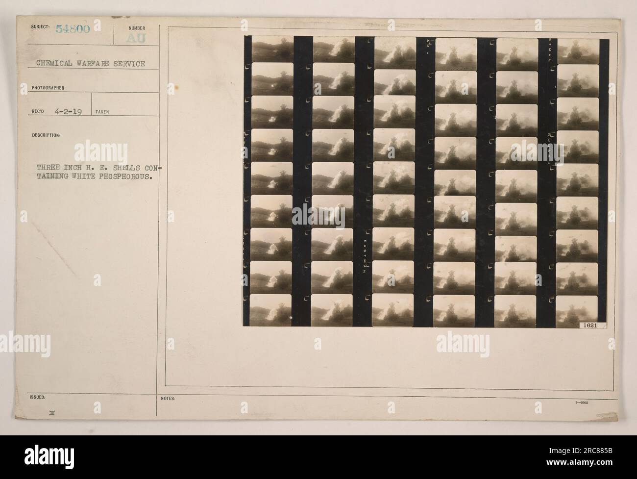 Threeinch high explosive shells containing white phosphorus, captured