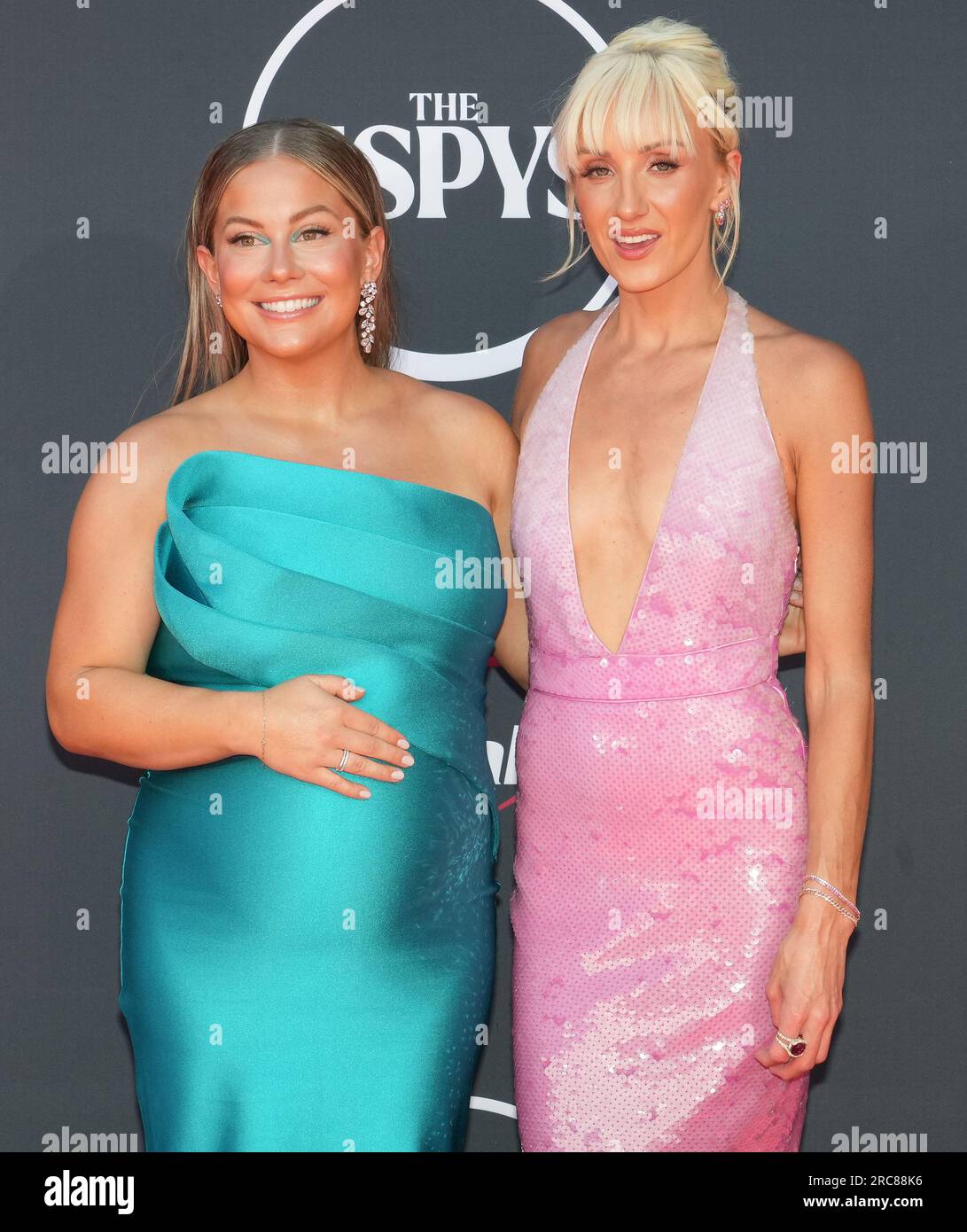 Los Angeles, USA. 12th July, 2023. (LR) Shawn Johnson East and Nastia