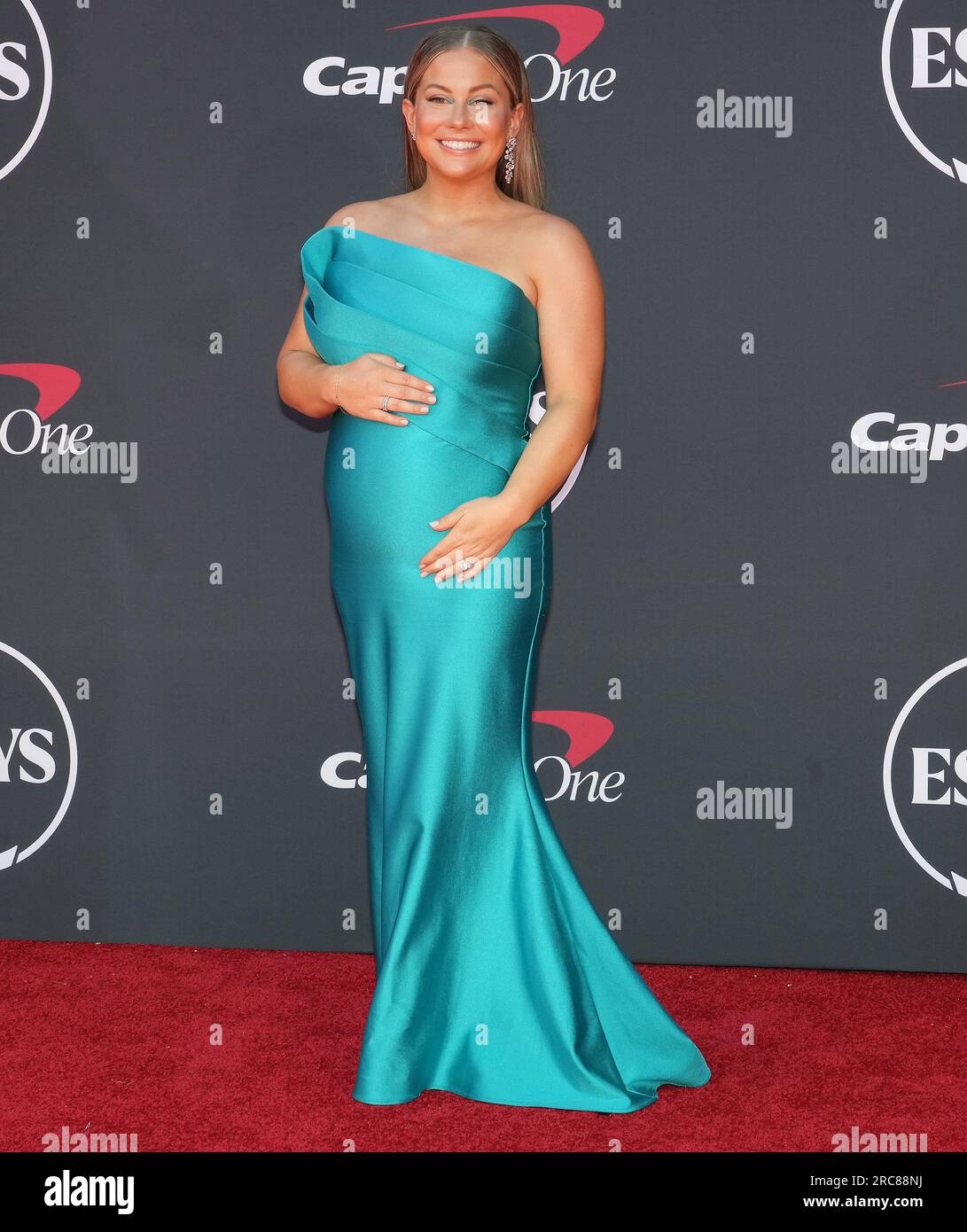 Shawn Johnson East arrives at The 2023 ESPY Awards held at the Dolby