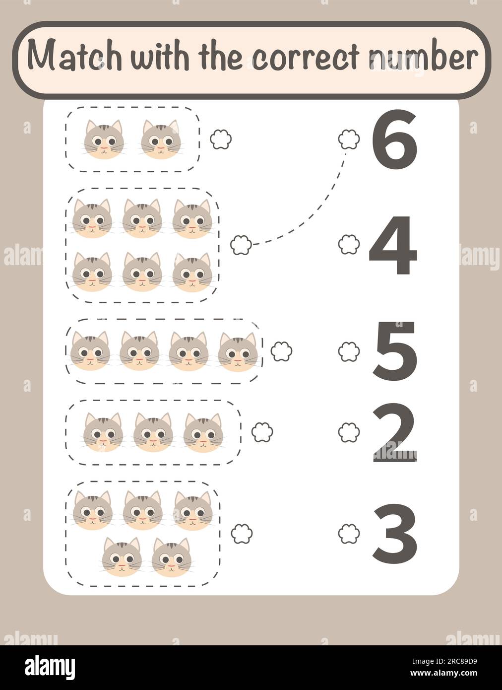 Match the numbers Stock Vector Images - Alamy