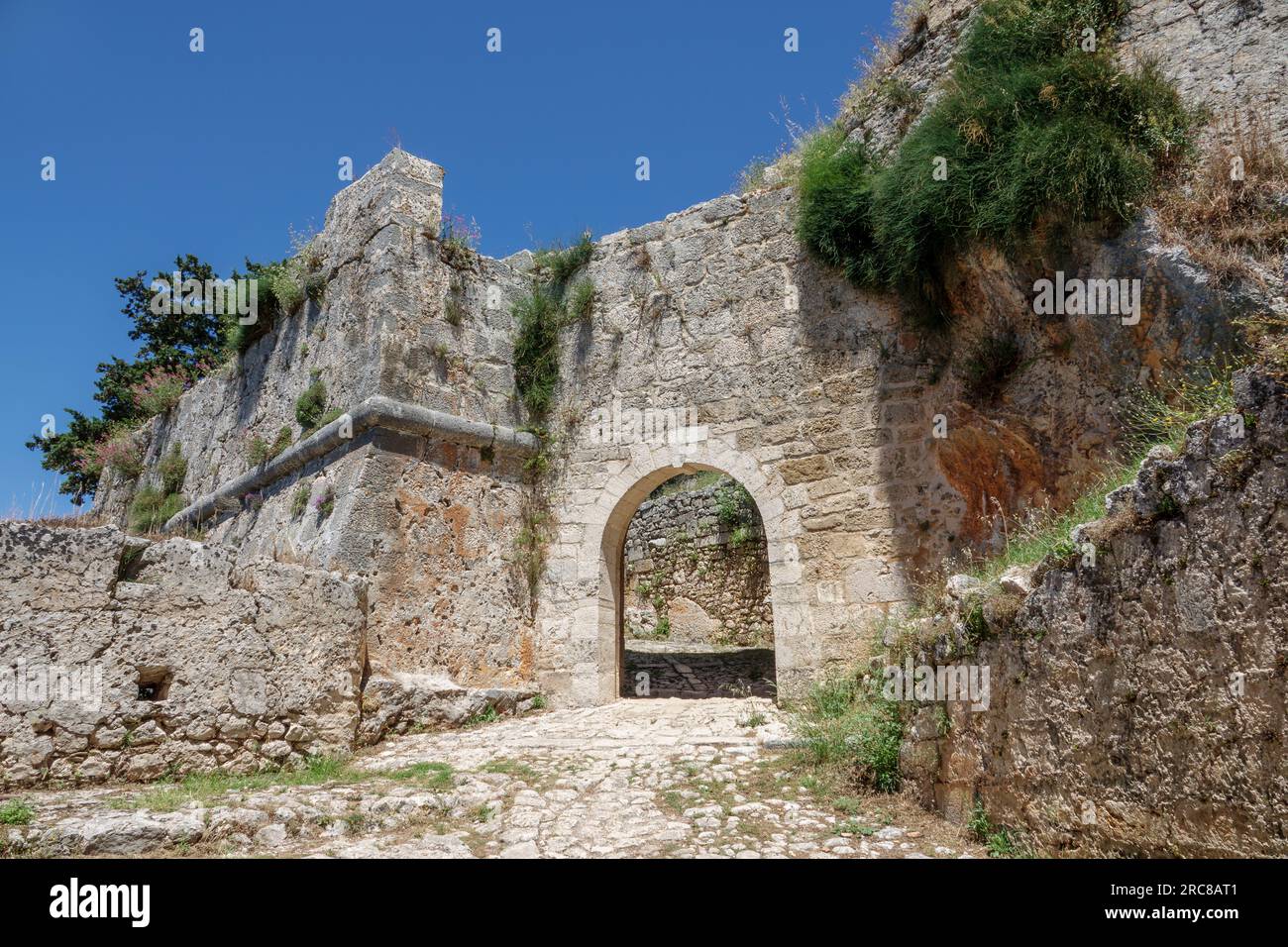 The Venetian Castle of Saint George in Kefalonia Stock Photo