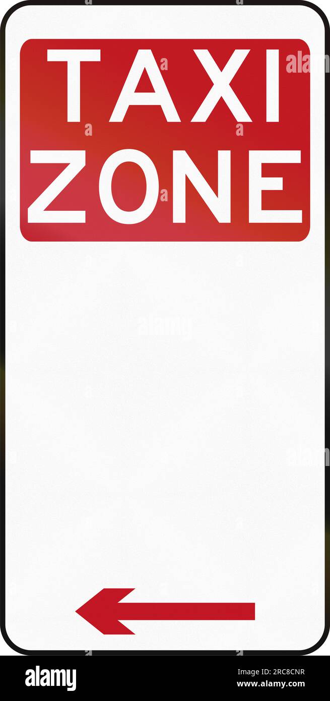 Australian special parking zone regulation sign Taxi Zone Stock Photo Alamy