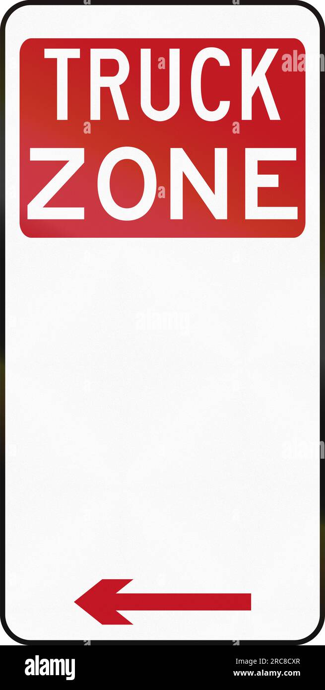 Australian special parking zone regulation sign Truck Zone Stock Photo