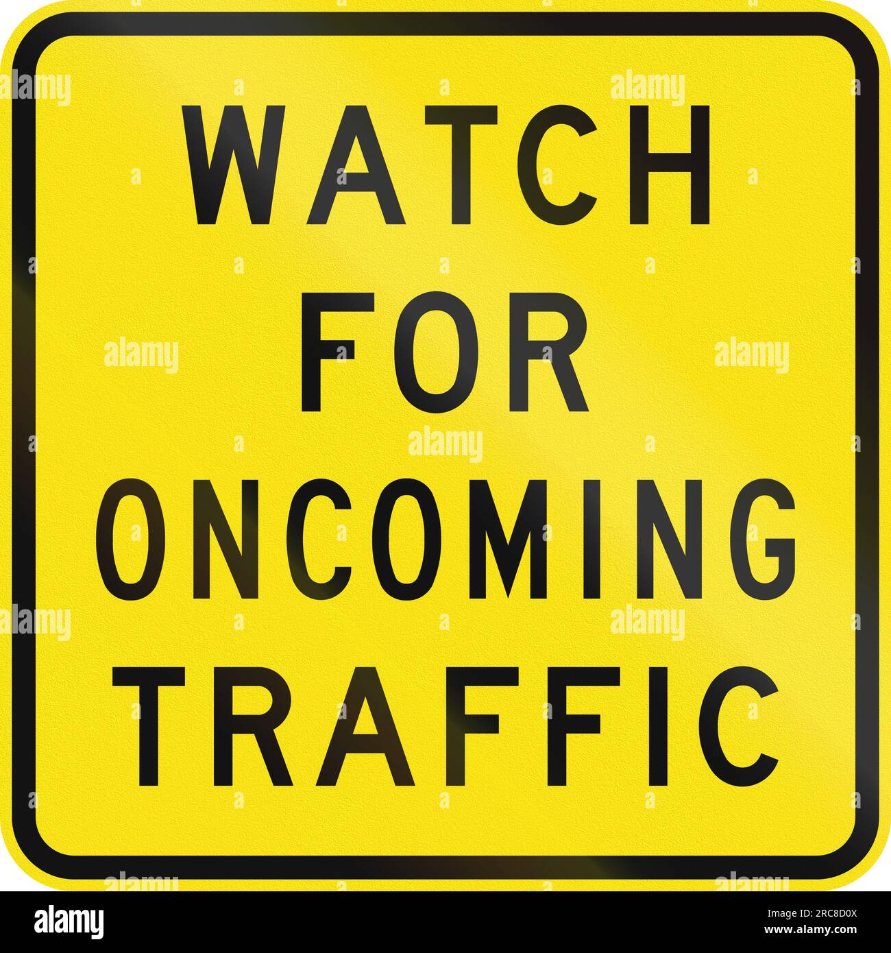 An Australian warning traffic sign Watch for traffic Stock Photo Alamy