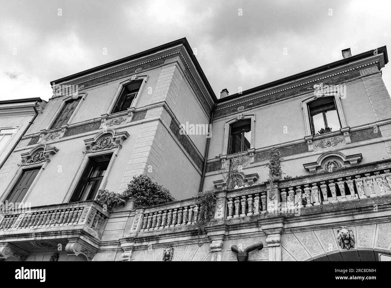 Typical architecture and street view in Padua, Italy Stock