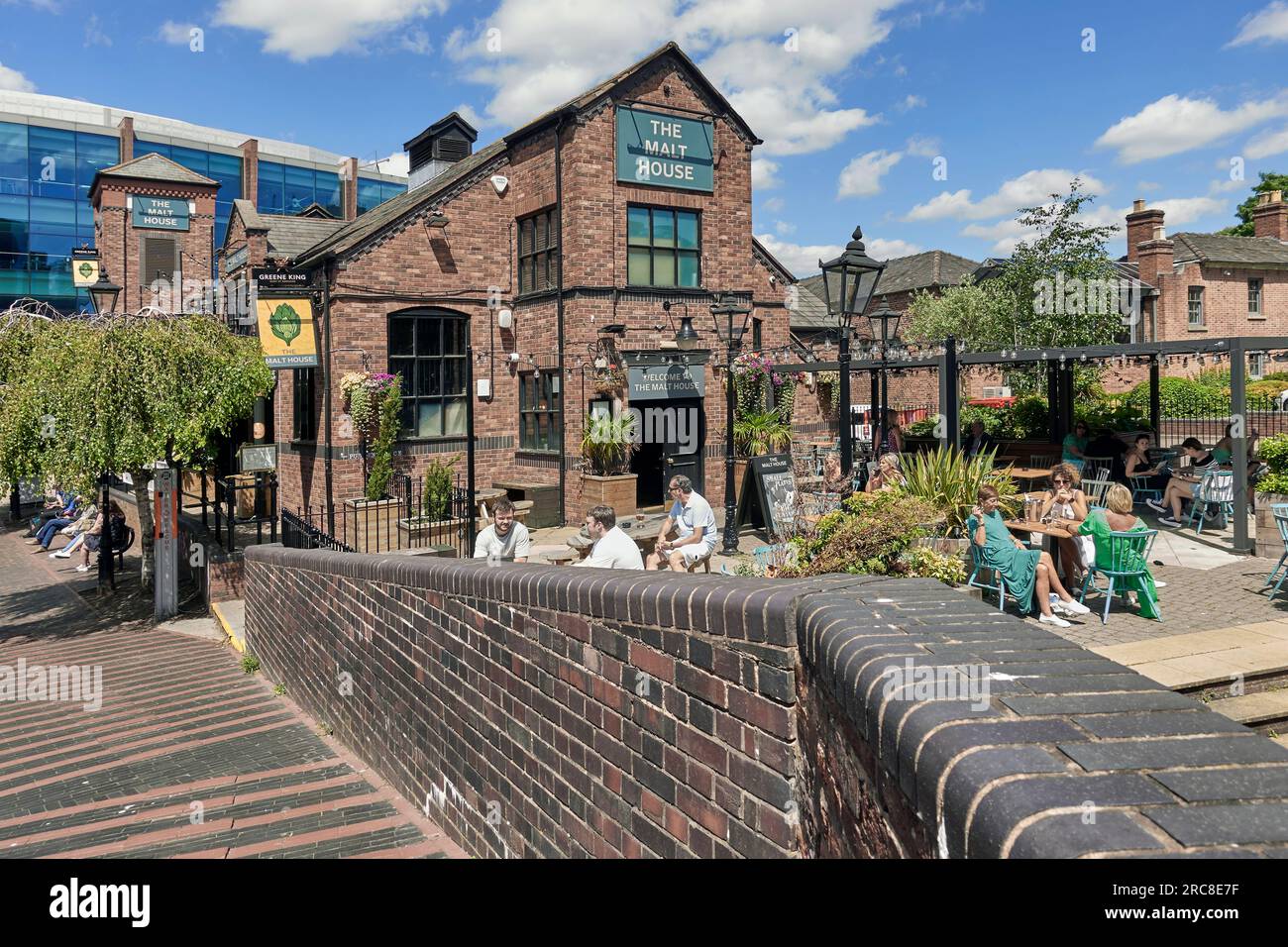 The Malt house pub and restaurant at Brindley Place, Birmingham England, UK Stock Photo