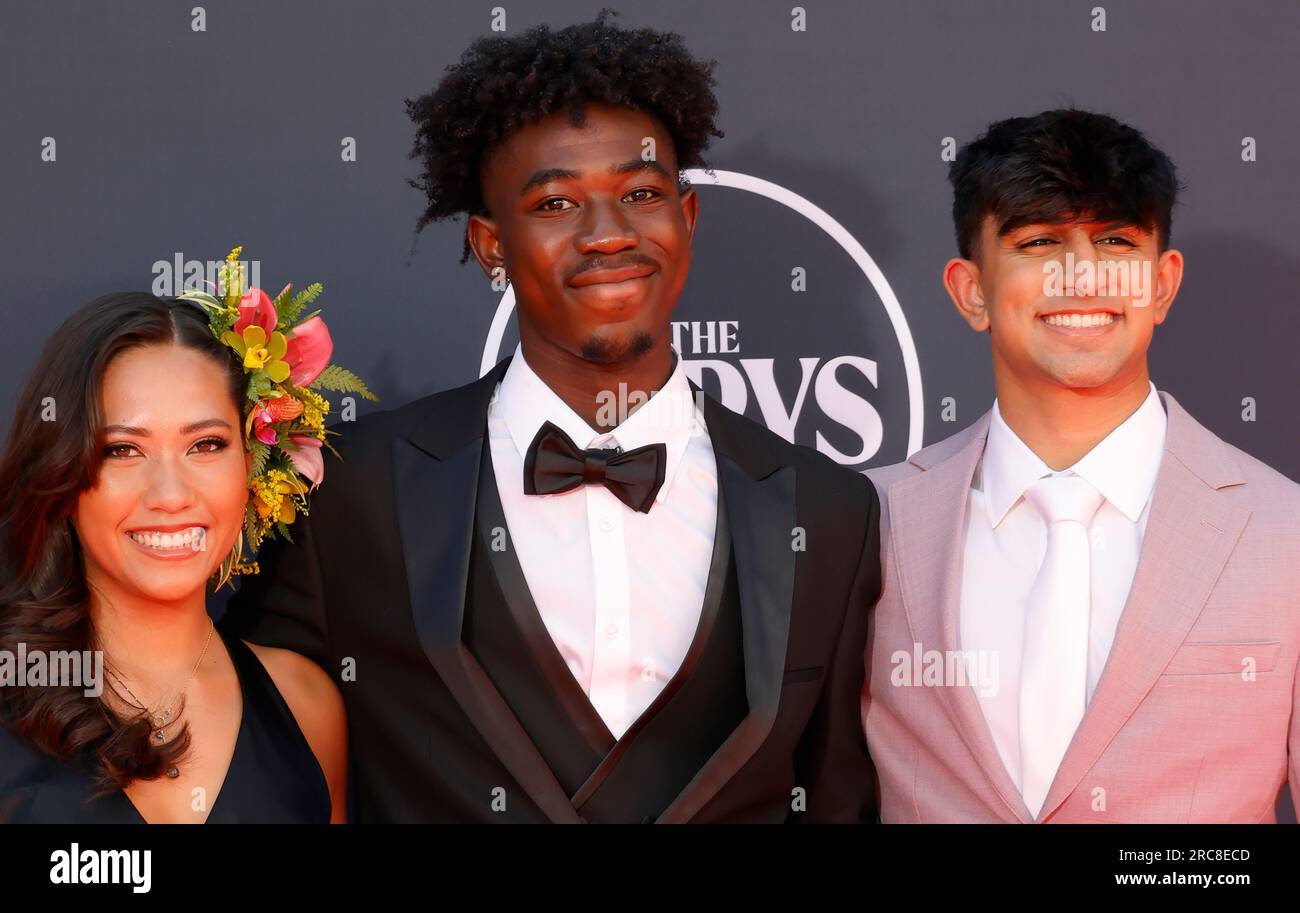 12 July 2023 Hollywood, California - Ashley Badis, Jordan Adeyemi, Rishan Patel.. The 2023 ESPY Awards held at the Dolby Theatre in Hollywood. (Credit Image: © Fs/AdMedia via ZUMA Press Wire) EDITORIAL USAGE ONLY! Not for Commercial USAGE! Stock Photo