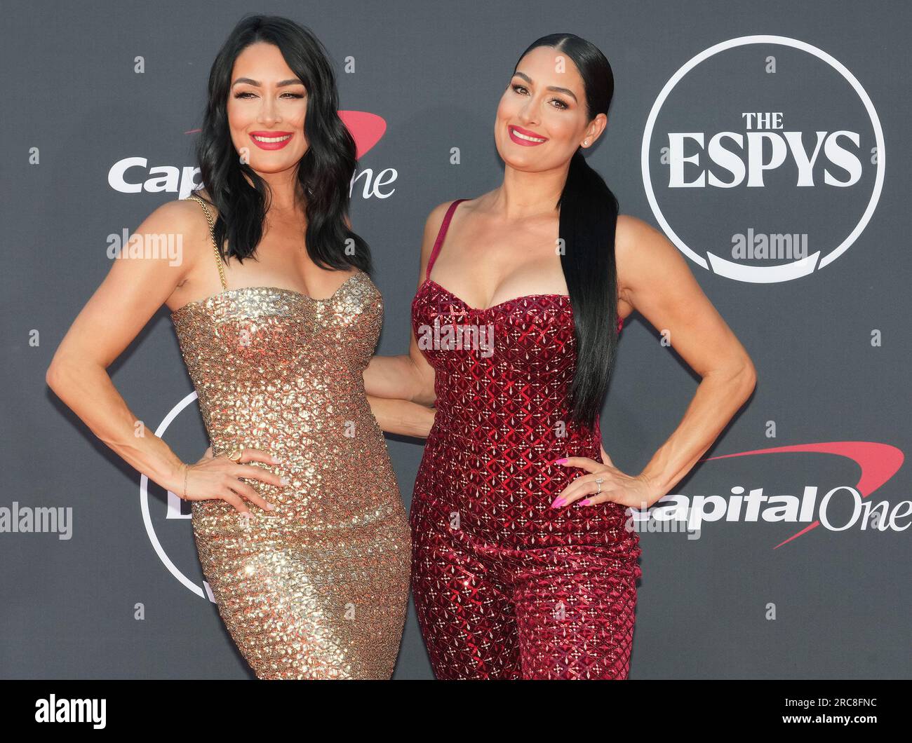 Nikki Bella and Brie Bella attend the Couture Council Award Luncheon  honoring Christian Louboutin on September 4, 2019 at David H Koch Theater  in Lincoln Center in New York, New York, USA.