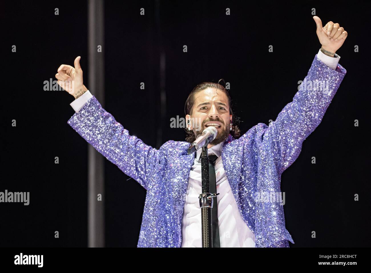Maluma, real name Juan Luis Londono Arias, performs during the concert