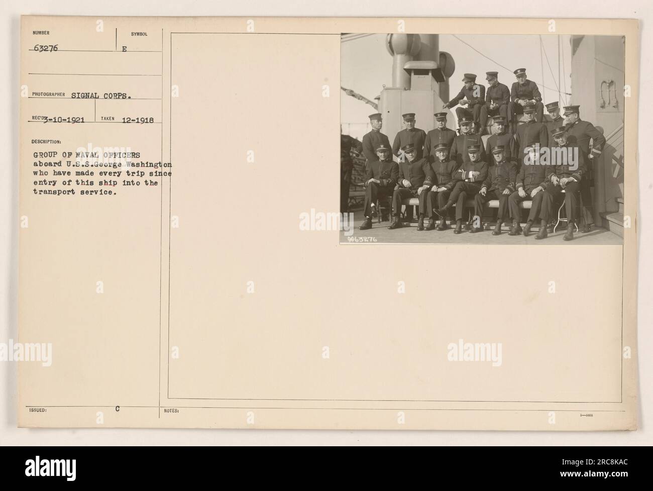 Group of Naval officers aboard U.S.S. George Washington who have ...