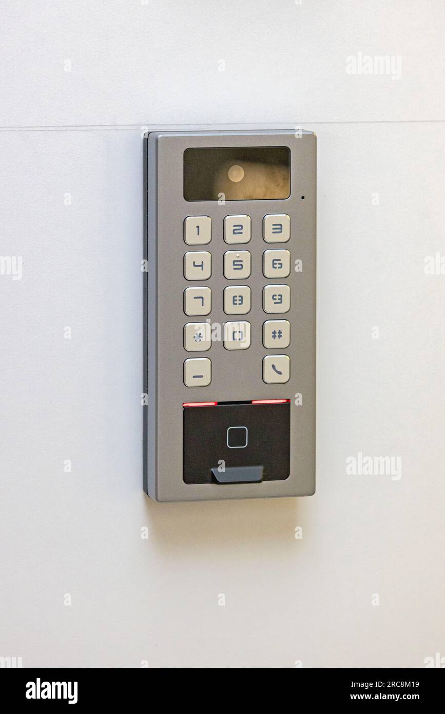 Numeric Keypads With Rfid Reader Home Security System Input Devices Stock Photo