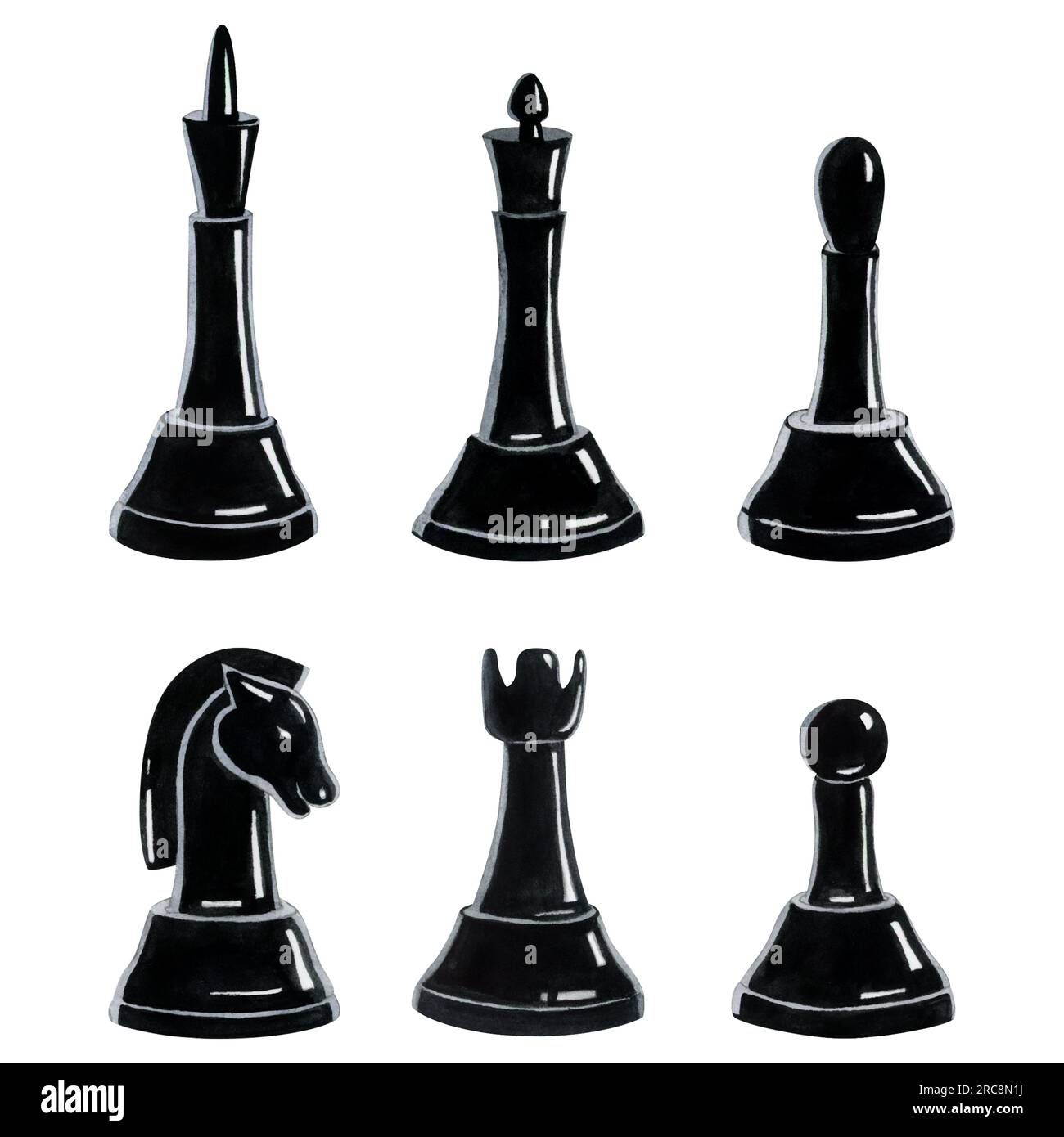 Chess Piece Wall Art Cut-Outs With Pawns, King Queen, Rooks Knights, and  Bishops