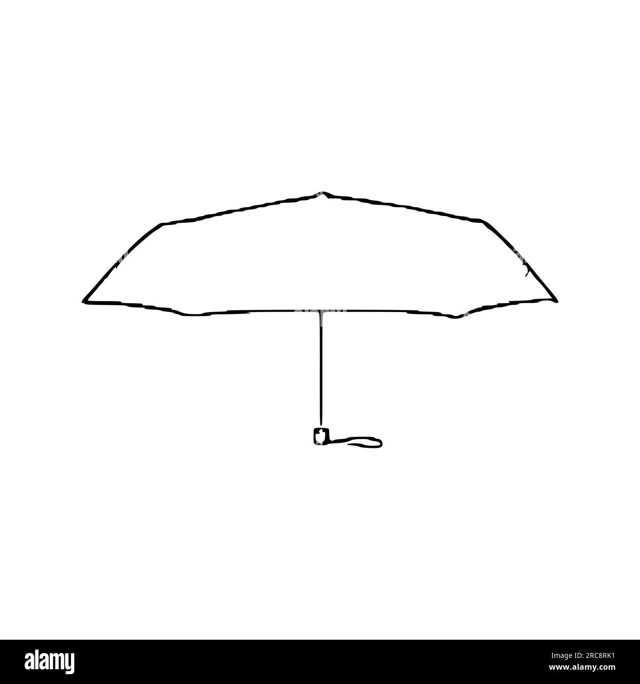 Coloring book umbrella, line art umbrella, Coloring page umbrella Stock