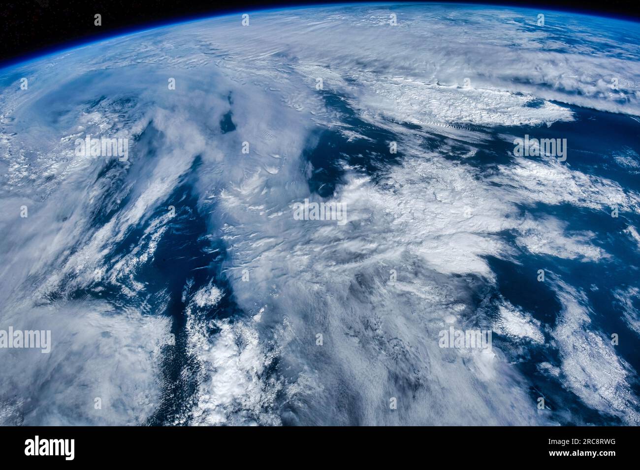 Weather clouds and meteorology over Nova Scotia and New Brunswick, Canada. Image by NASA. Media usage guidelines: https://www.nasa.gov/multimedia/guid Stock Photo