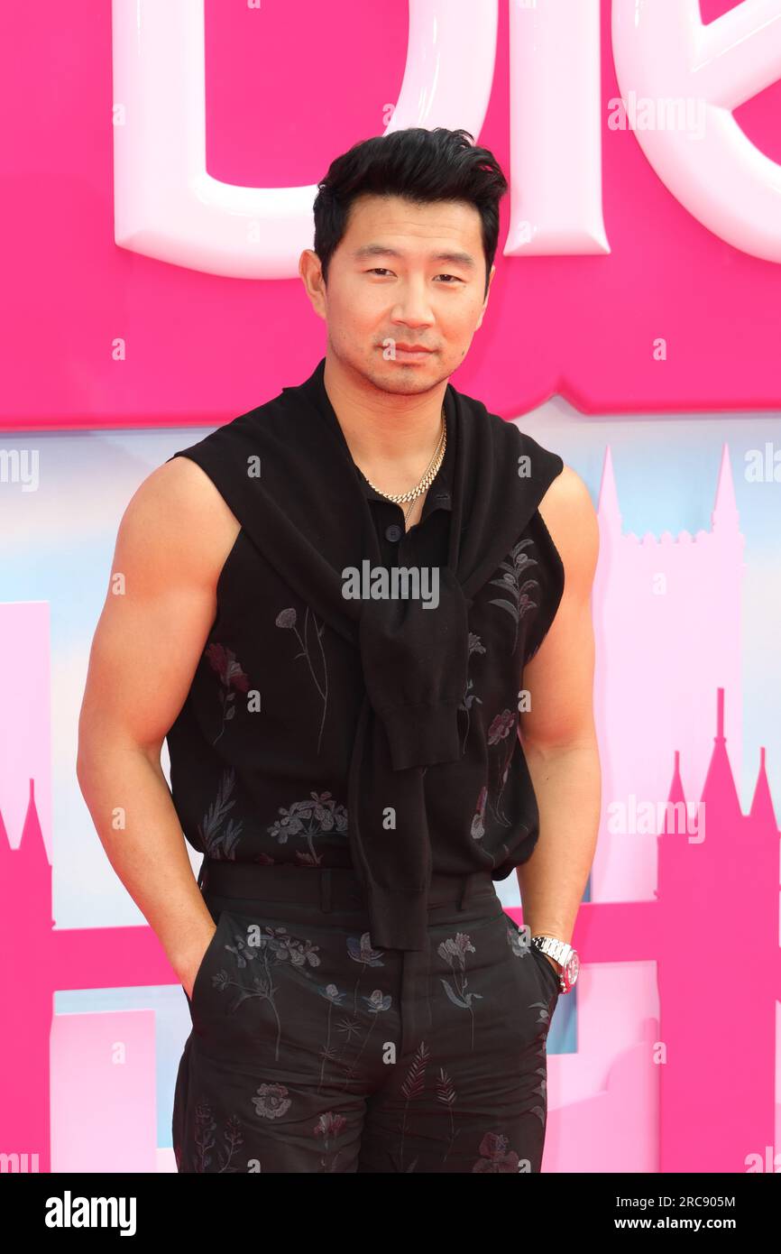 Simu Liu at the photocall for Barbie, at the London Eye. Picture date:  Wednesday July 12, 2023 Stock Photo - Alamy