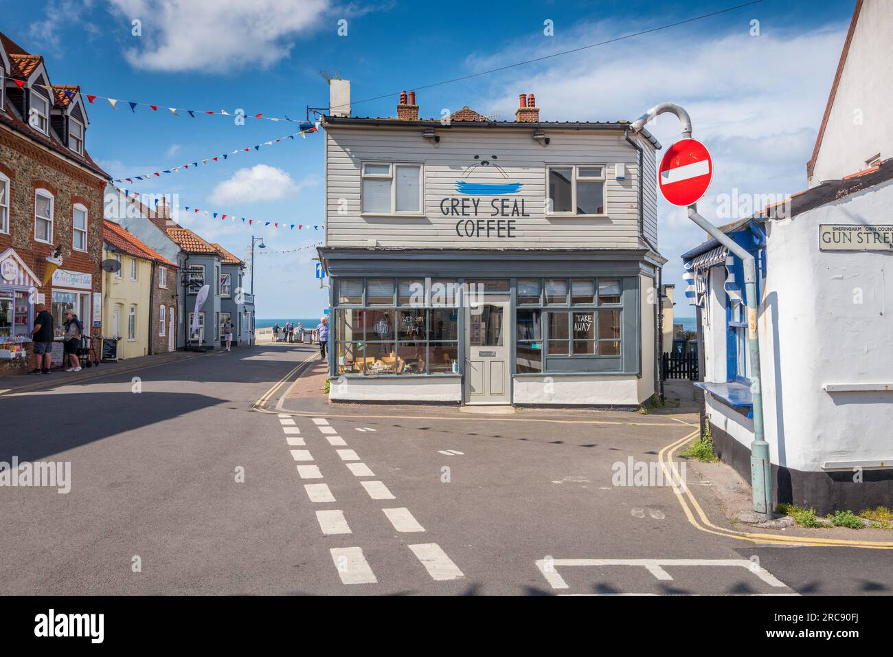 The Grey Seal Coffee shop on the high street in Sheringham, Norfolh