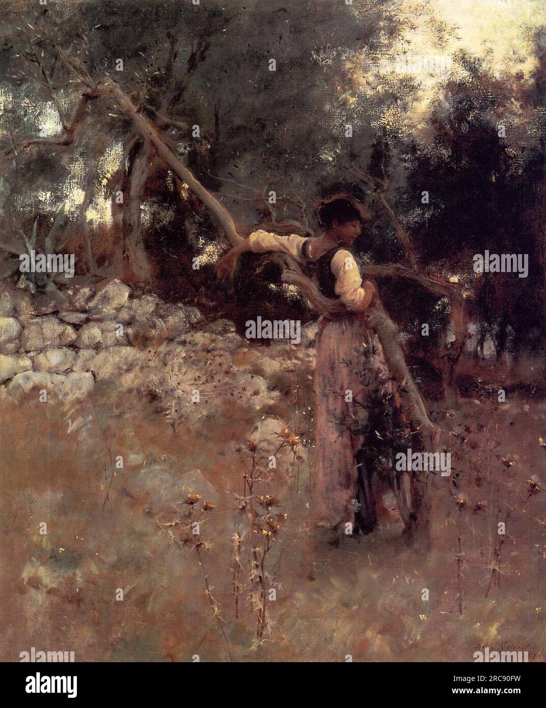 Capri Girl 1878 by John Singer Sargent Stock Photo Alamy