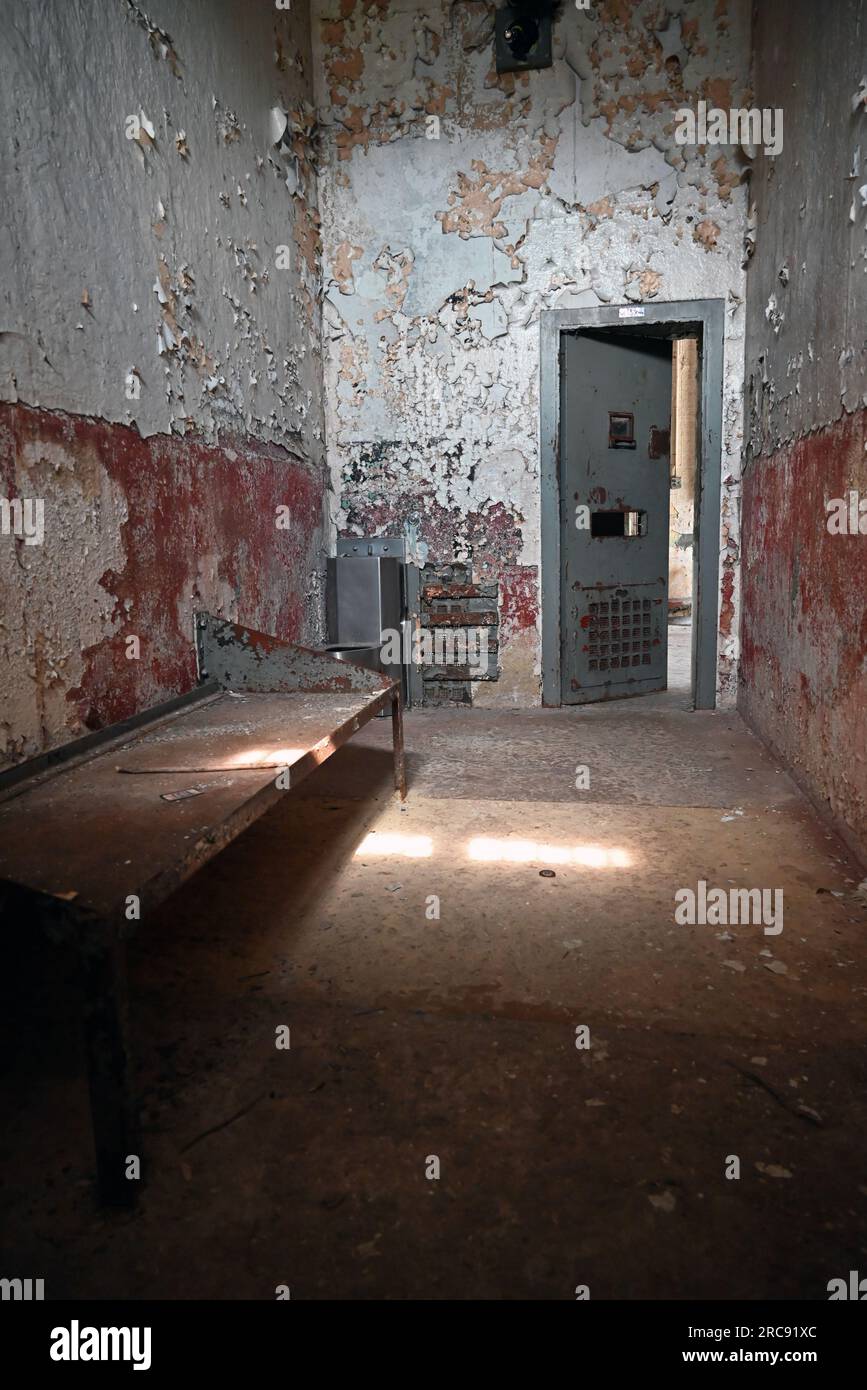 Old Joliet Prison which was opened in 1858 and closed in 2002 Stock