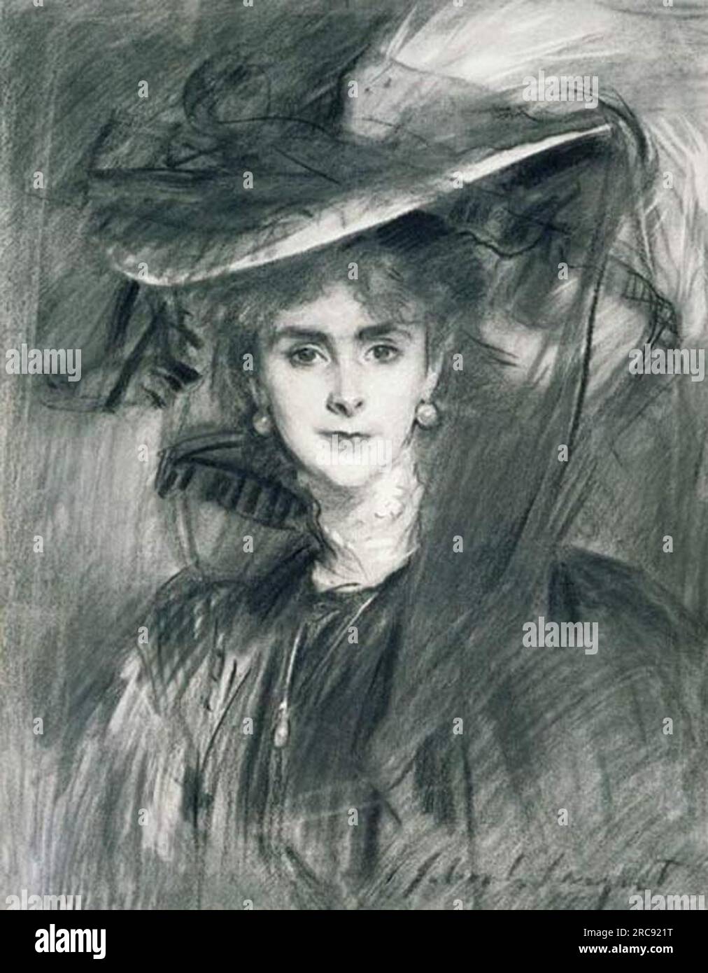 Olga, Baroness de Meyer 1907 by John Singer Sargent Stock Photo