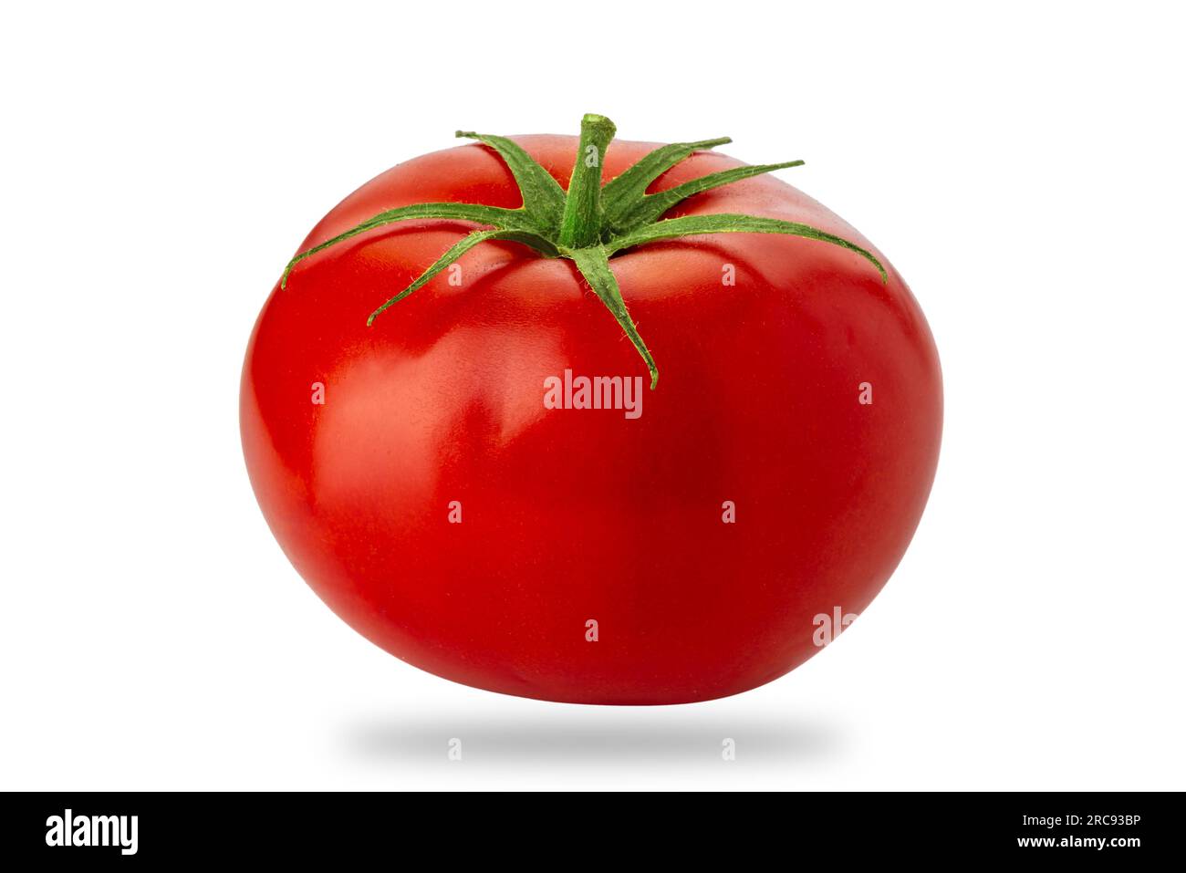 Red tomato isolated on white with clipping path included Stock Photo