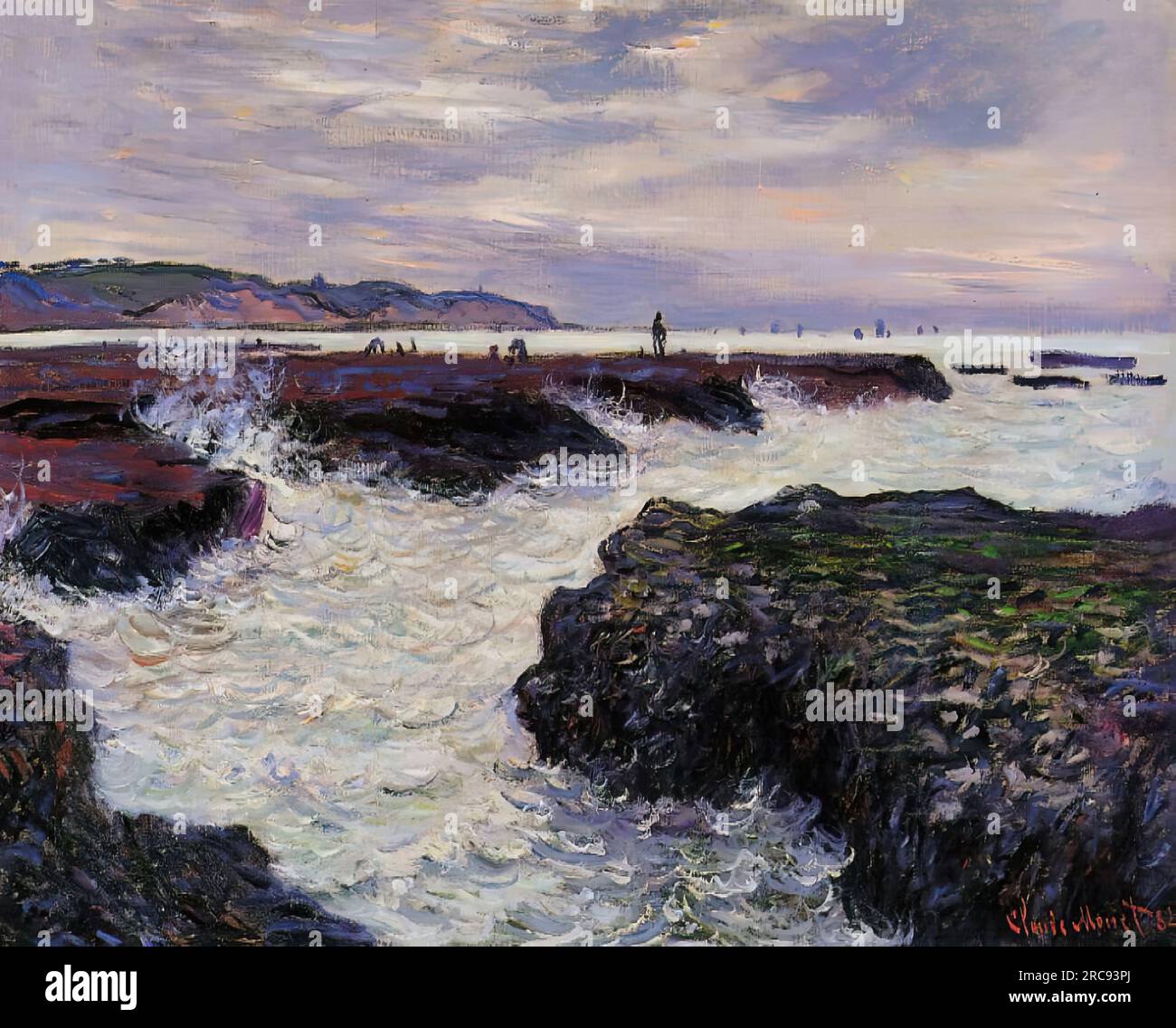 Claude monet the rocks at pourville hi-res stock photography and images ...