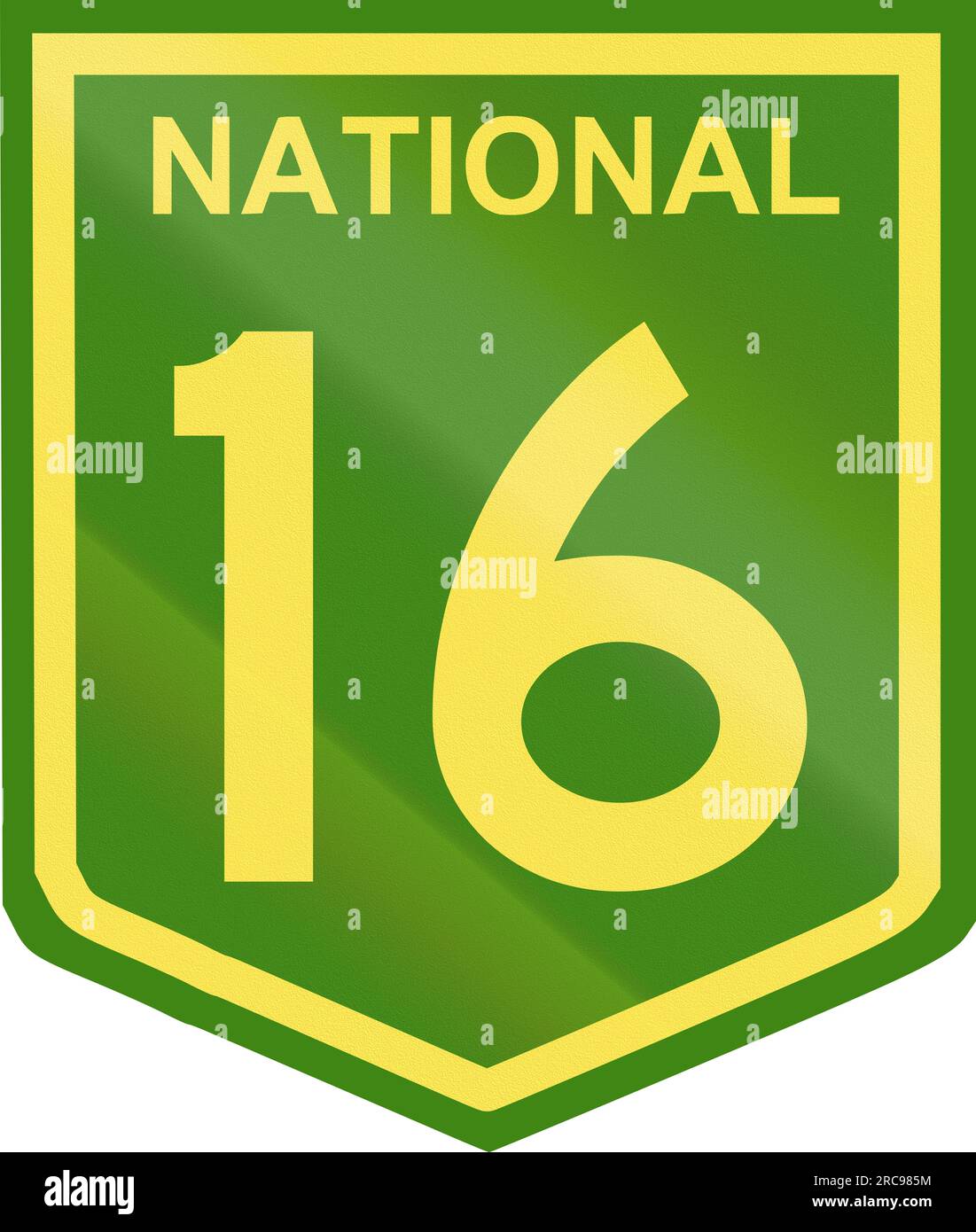Australian National Highway shield with number 16 Stock Photo - Alamy
