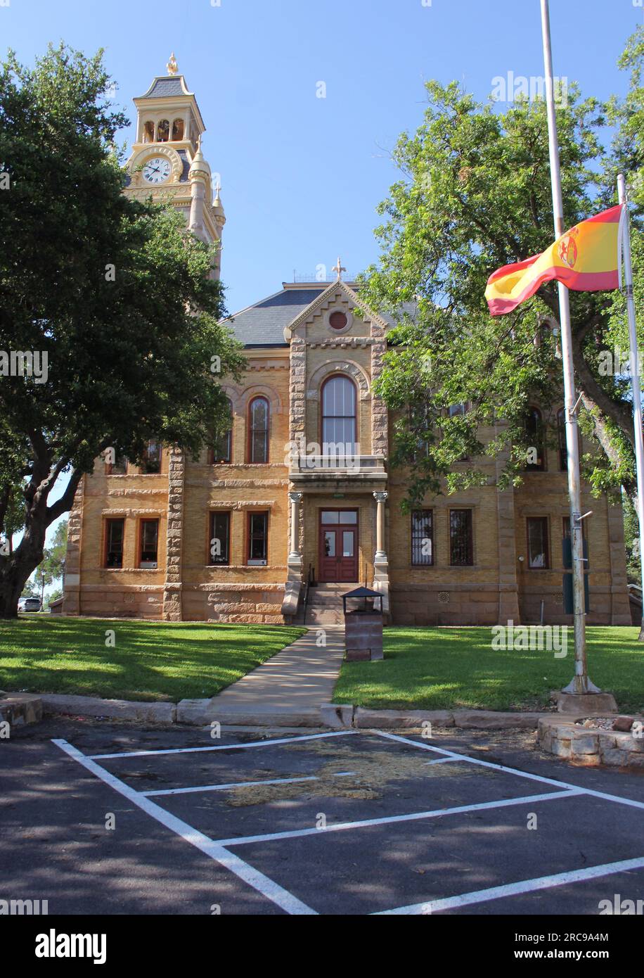 Historic Llano County Courthouse Located in Downtown Llano Texas Stock ...