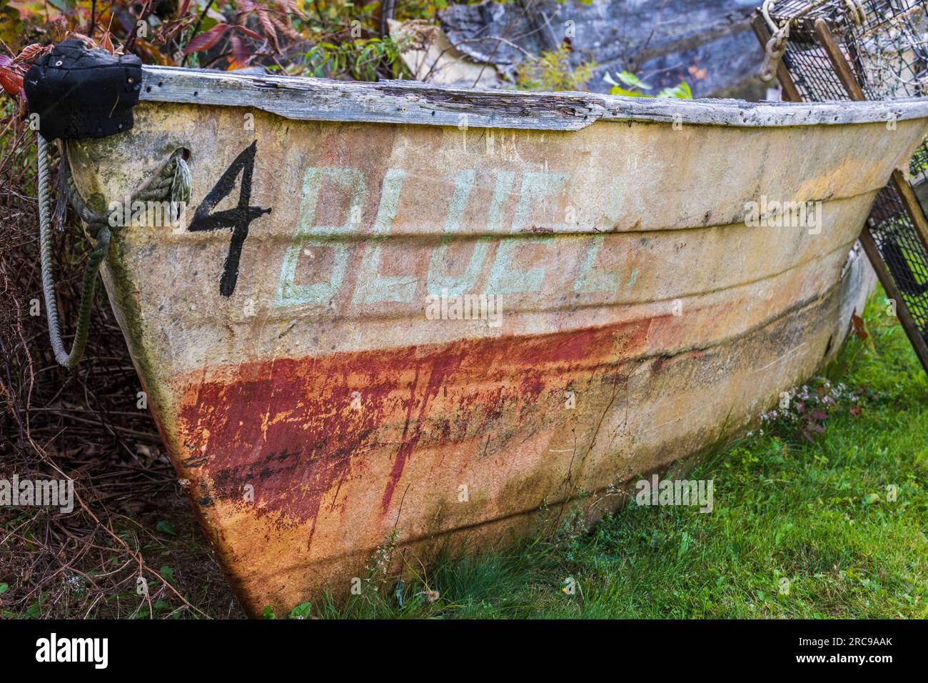 Fishing Boat on Mount Desert Island in Maine Stock Photo Alamy