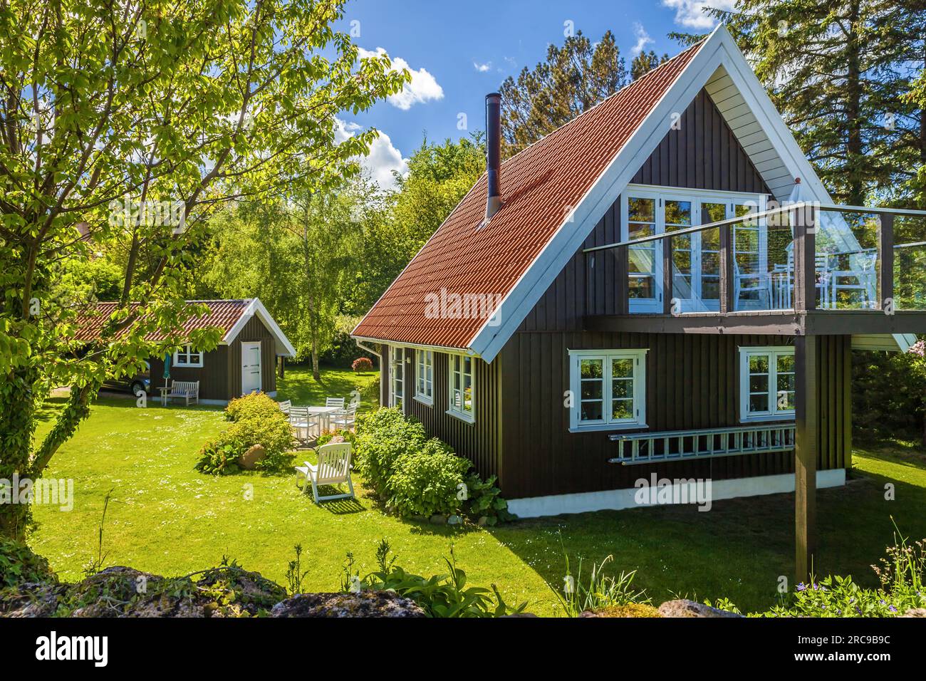geography / travel, Denmark, Bornholm, Listed, summer holiday house in