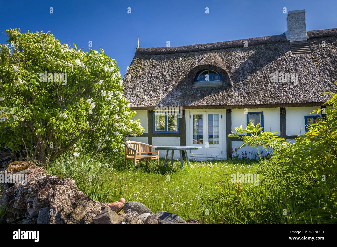 geography / travel, Denmark, Bornholm, Listed, idyllic halftimbered