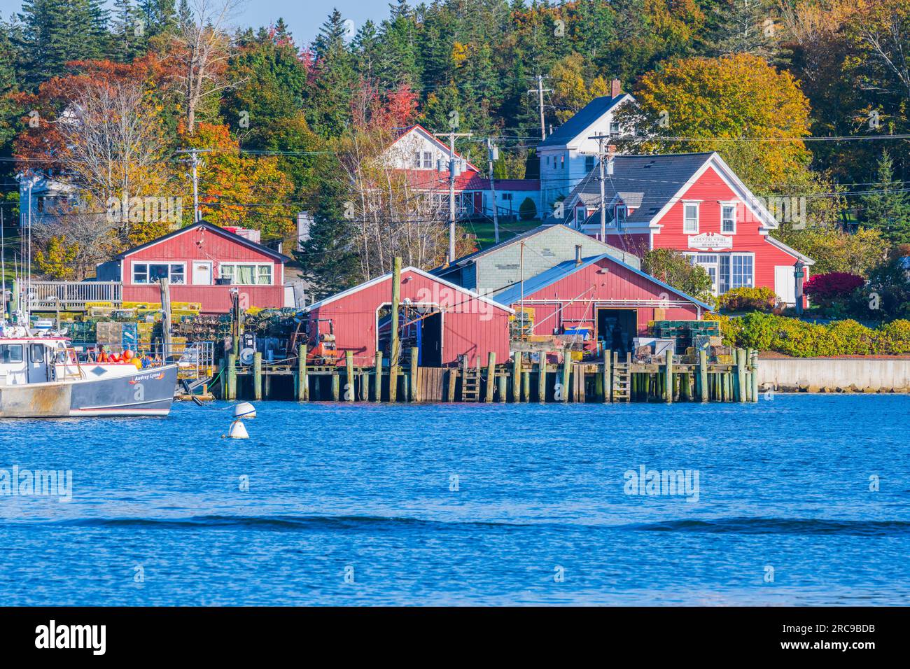 Bass Harbor on Mount Desert Island in Maine Stock Photo