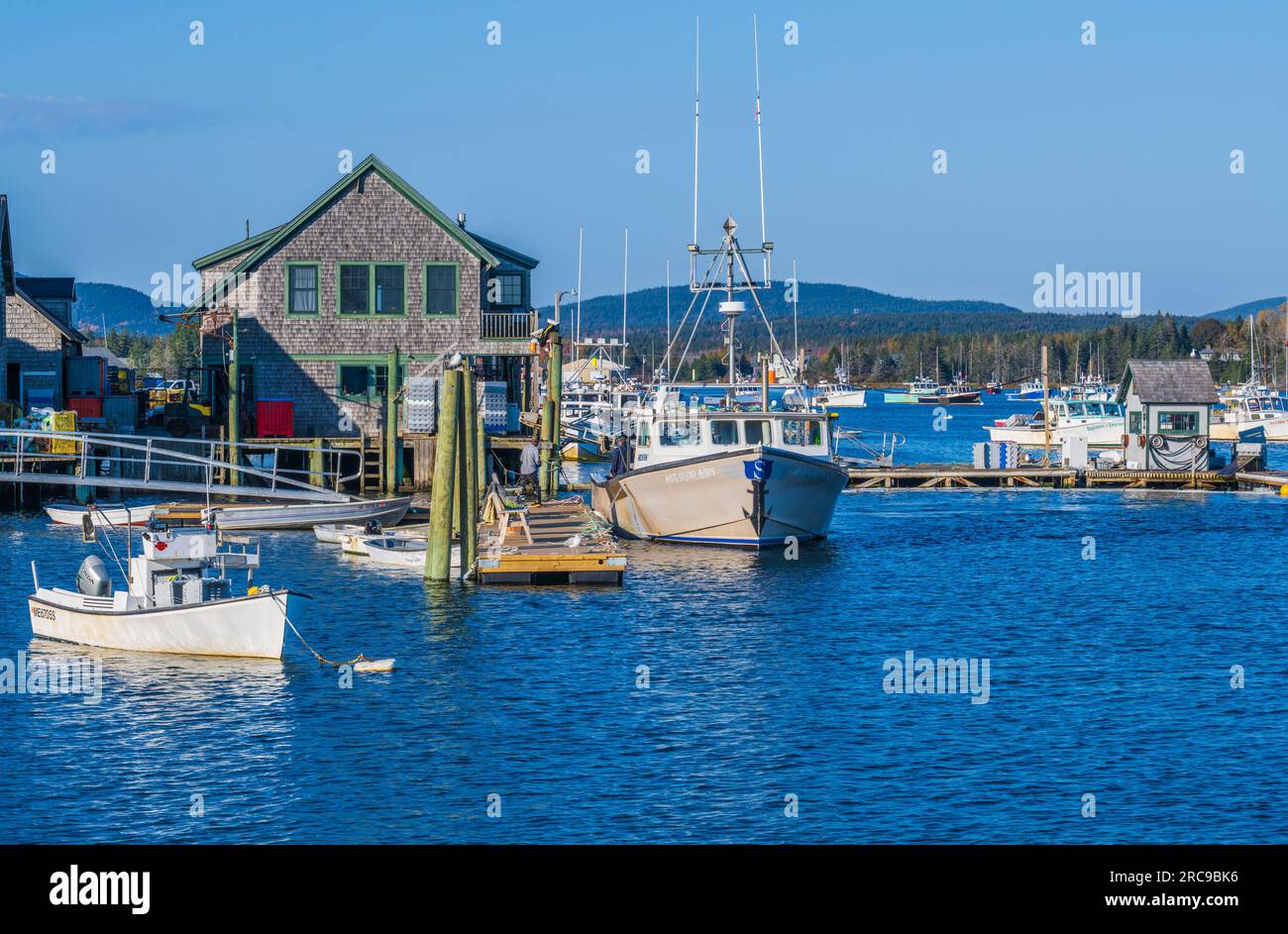 Bass Harbor on Mount Desert Island in Maine Stock Photo Alamy
