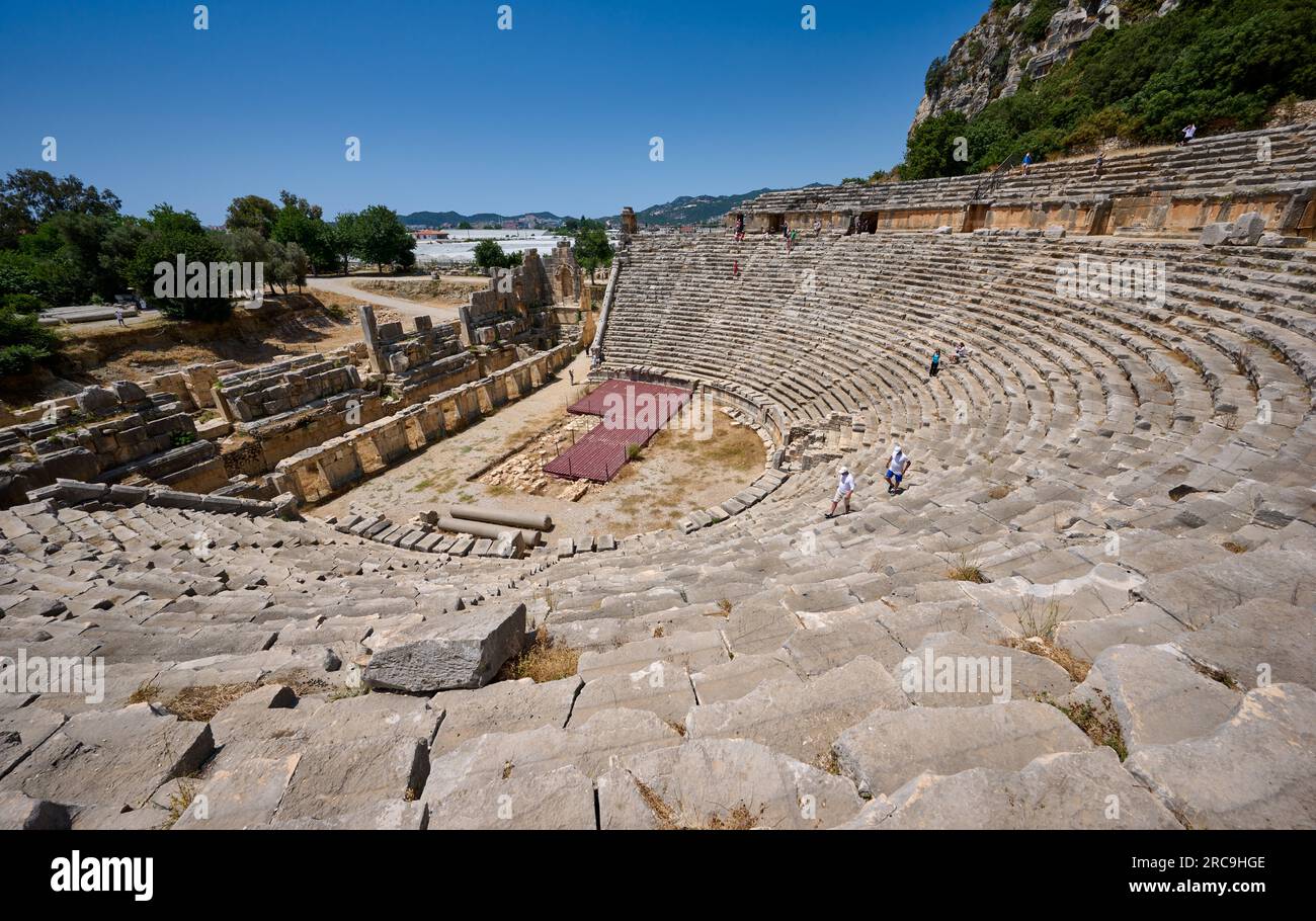 Roemisches Theater in Myra Ancient City, Demre, Tuerkei    |Roman theatre  in Myra Ancient City, Demre, Turkey| Stock Photo