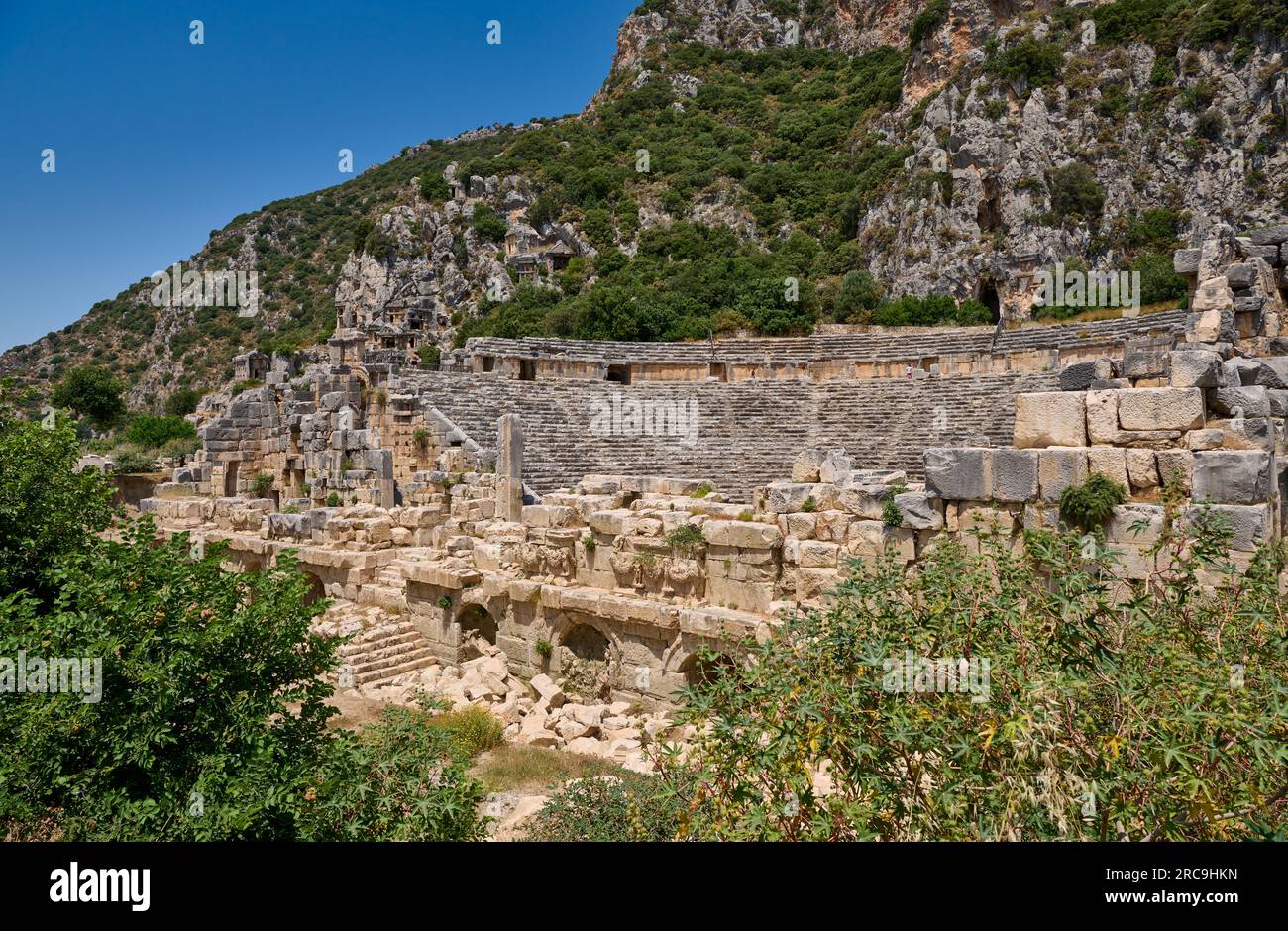 Roemisches Theater in Myra Ancient City, Demre, Tuerkei    |Roman theatre  in Myra Ancient City, Demre, Turkey| Stock Photo