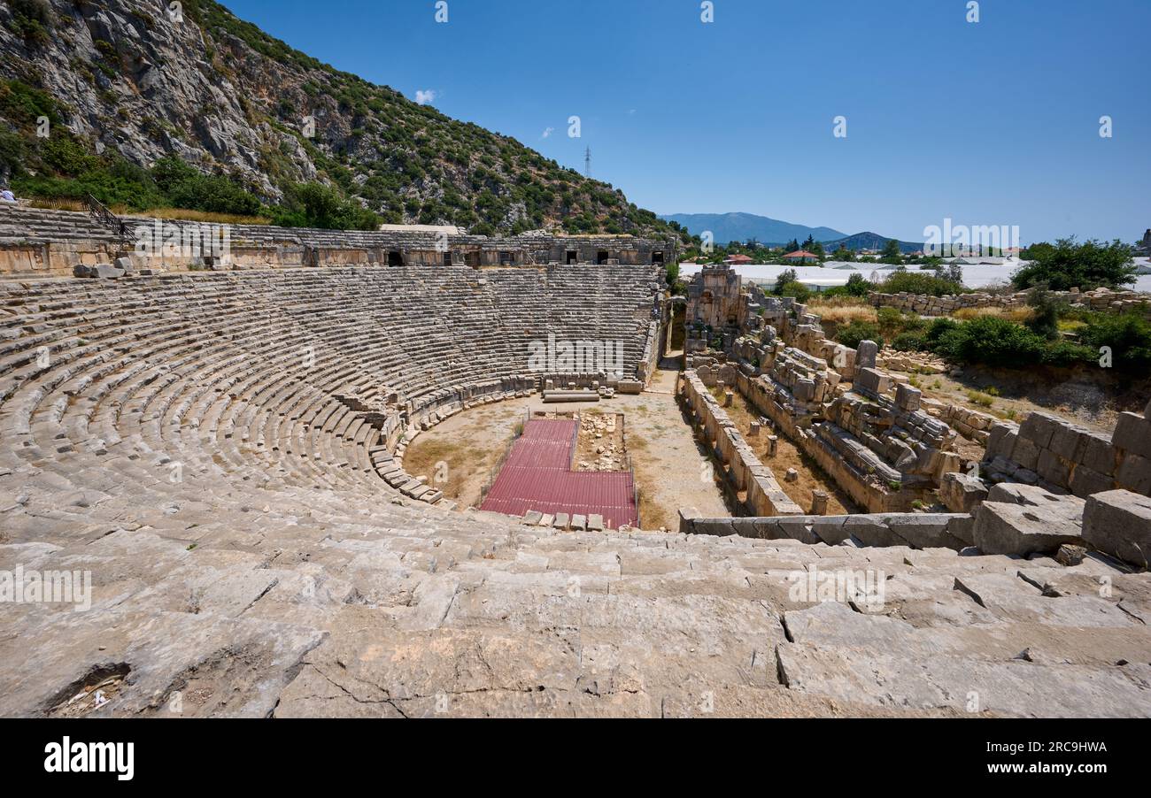 Roemisches Theater in Myra Ancient City, Demre, Tuerkei    |Roman theatre  in Myra Ancient City, Demre, Turkey| Stock Photo