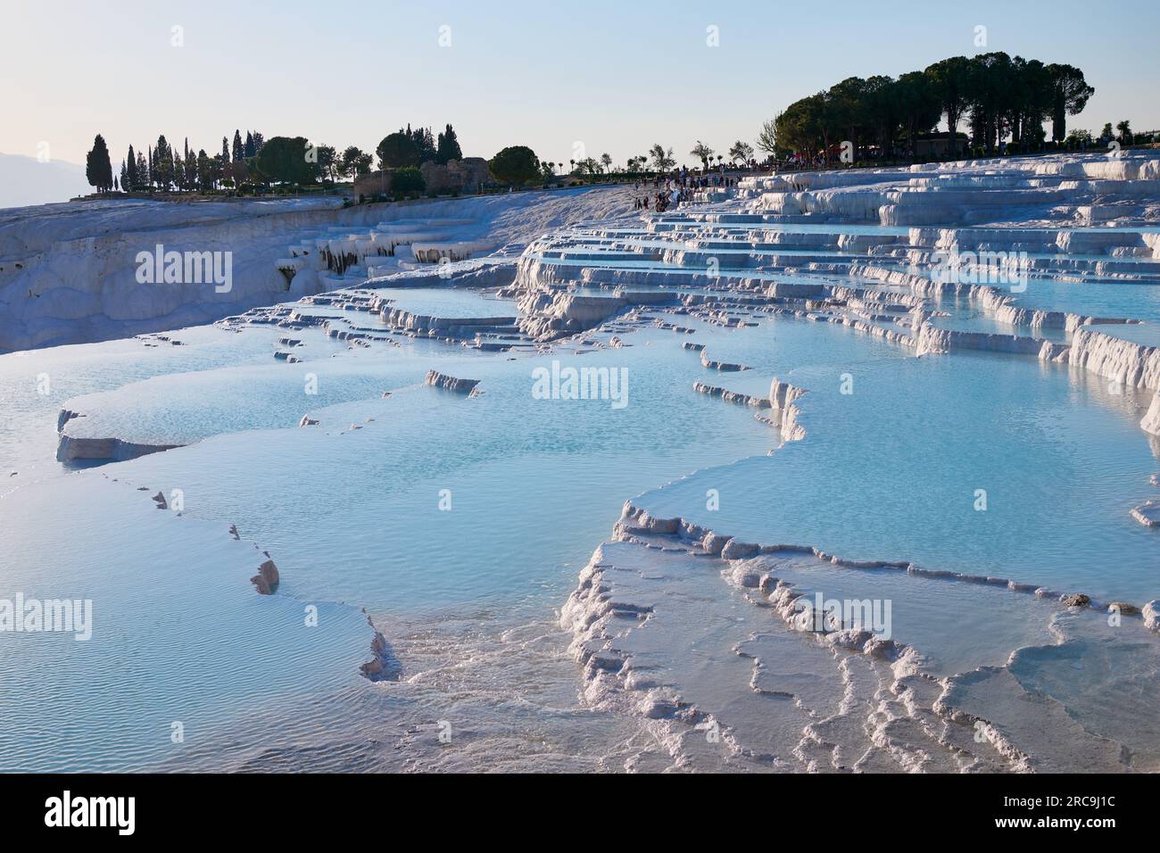 Kalksinterterrassen von Pamukkale, Denizli, Tuerkei |Pamukkale ...