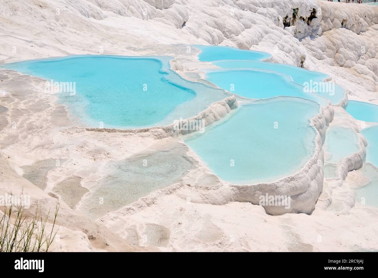 Kalksinterterrassen von Pamukkale, Denizli, Tuerkei |Pamukkale ...