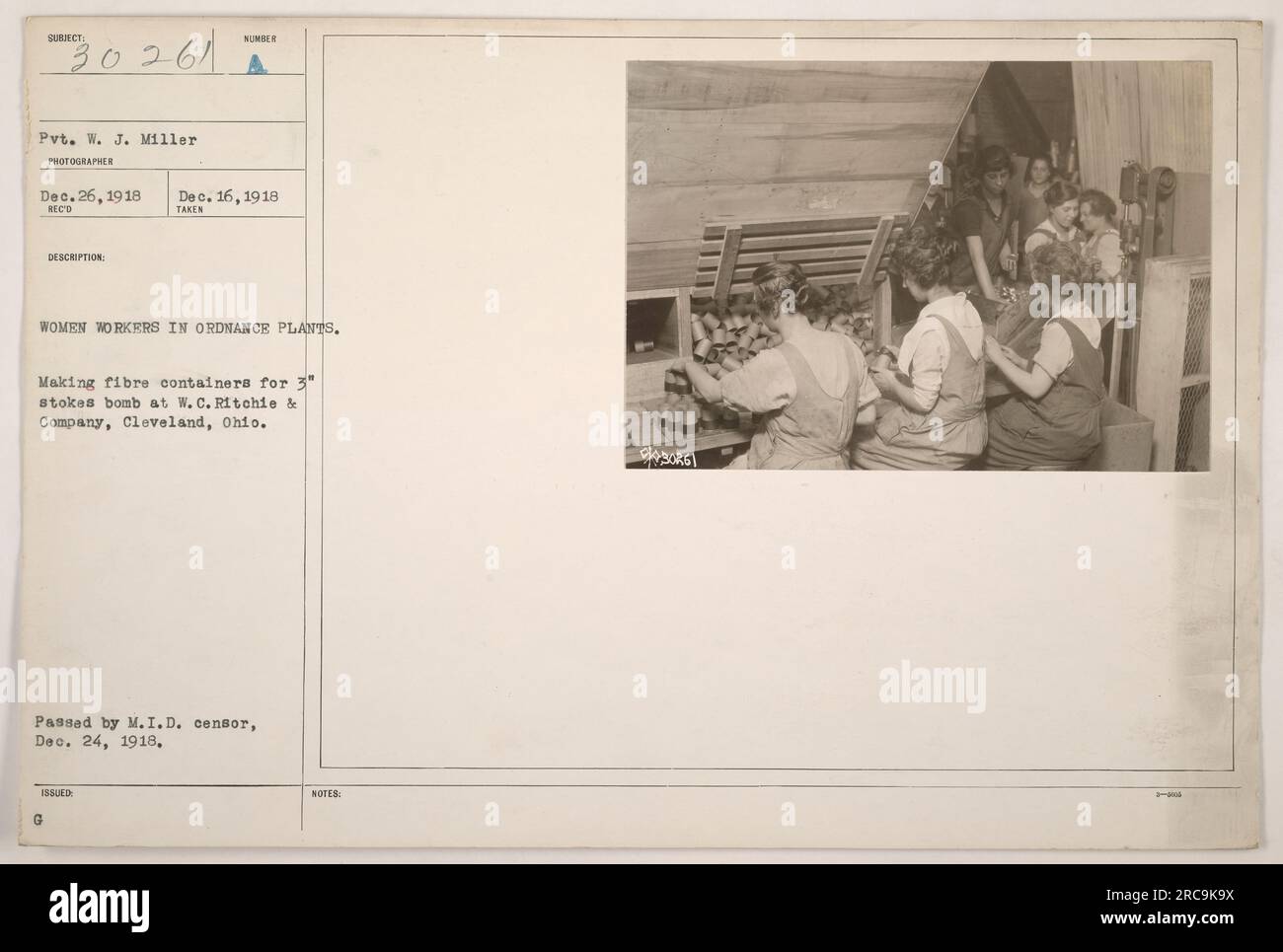 Stokes Ritchie Female workers at W.C. Ritchie & Company in Cleveland, Ohio, are seen ...