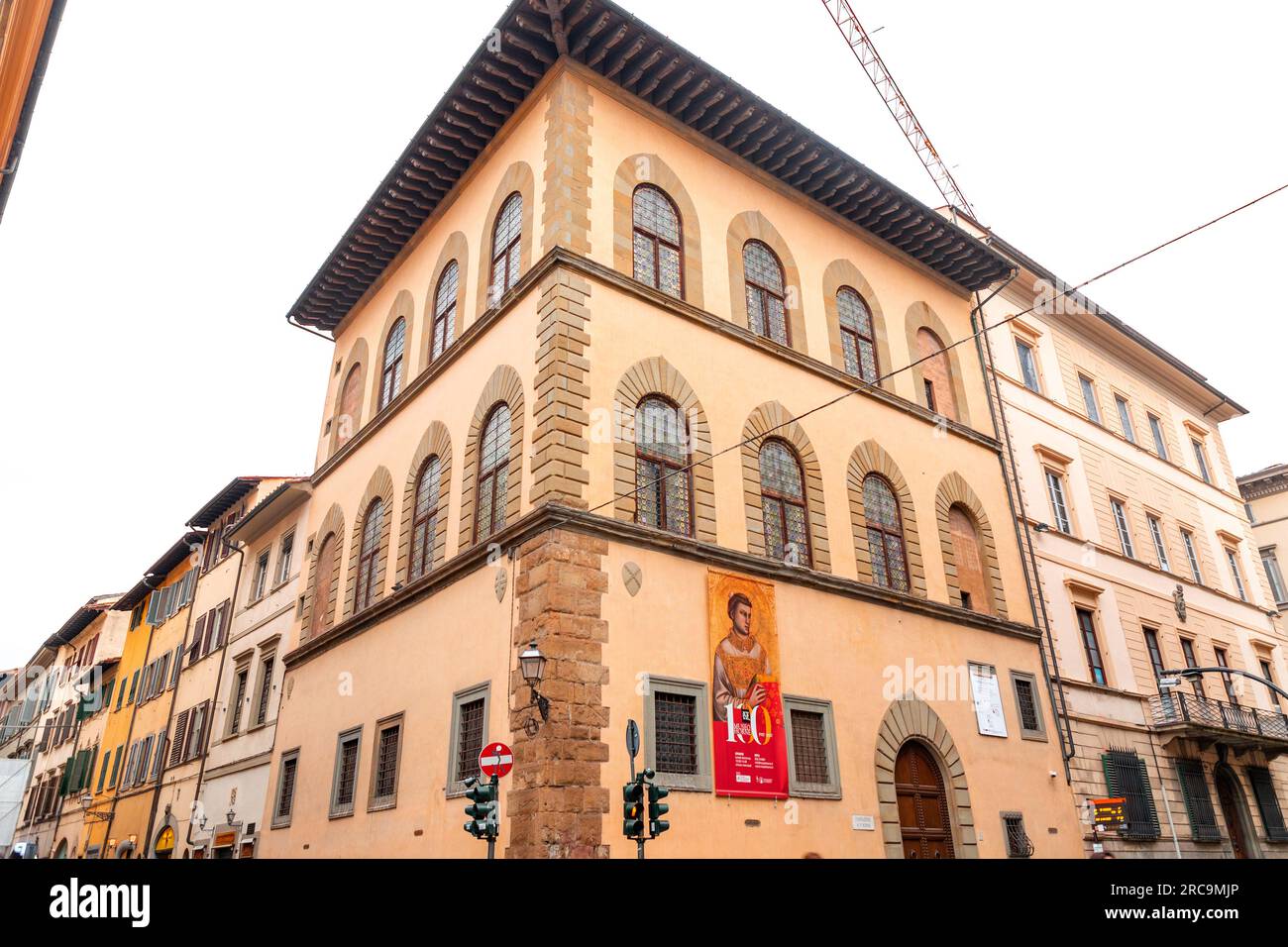 Florence, Italy - April 6, 2022: The Museo Horne is a museum focusing on art and furnishings of the 14th and 15th centuries, located in the former Pal Stock Photo