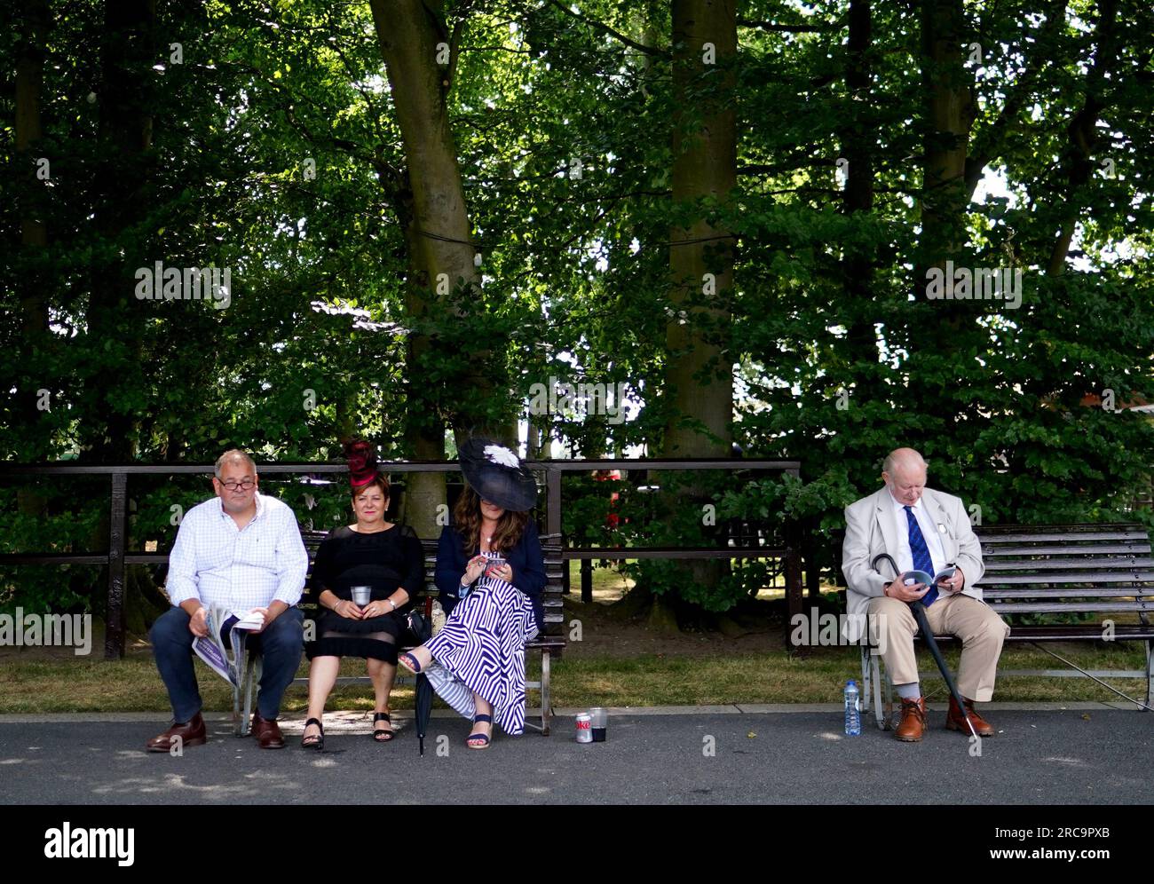 Racegoers during Ladies Day of The Boodles July Festival 2023 at Newmarket Racecourse. Picture date: Thursday July 13, 2023. Stock Photo