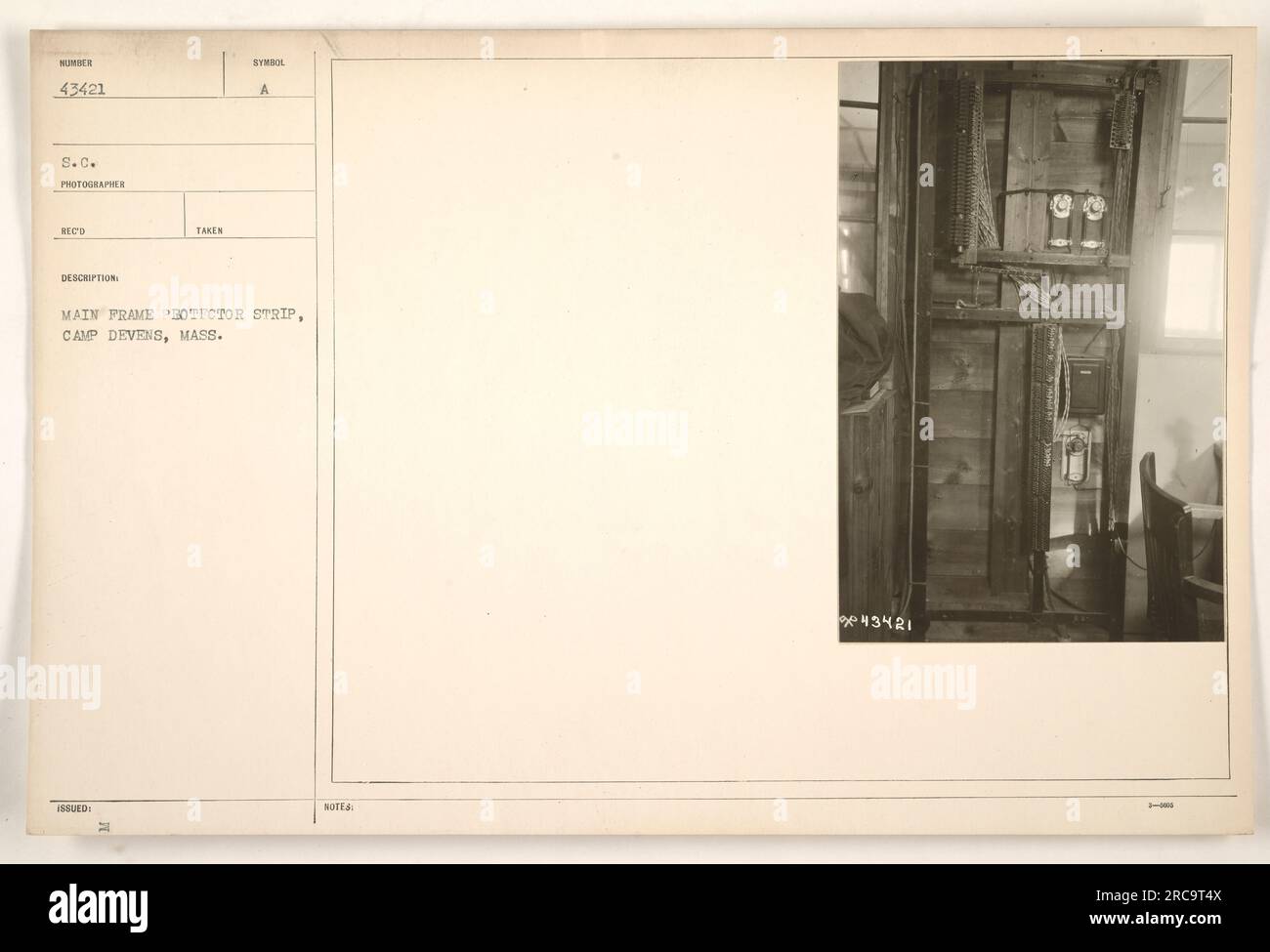 43421 A photograph taken at Camp Devens, Massachusetts, during World