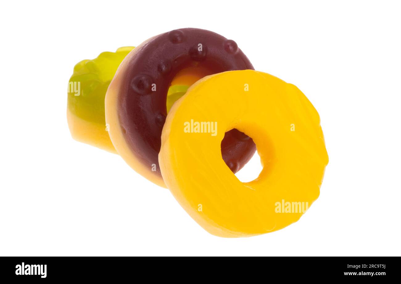 jelly candies isolated on white background Stock Photo - Alamy