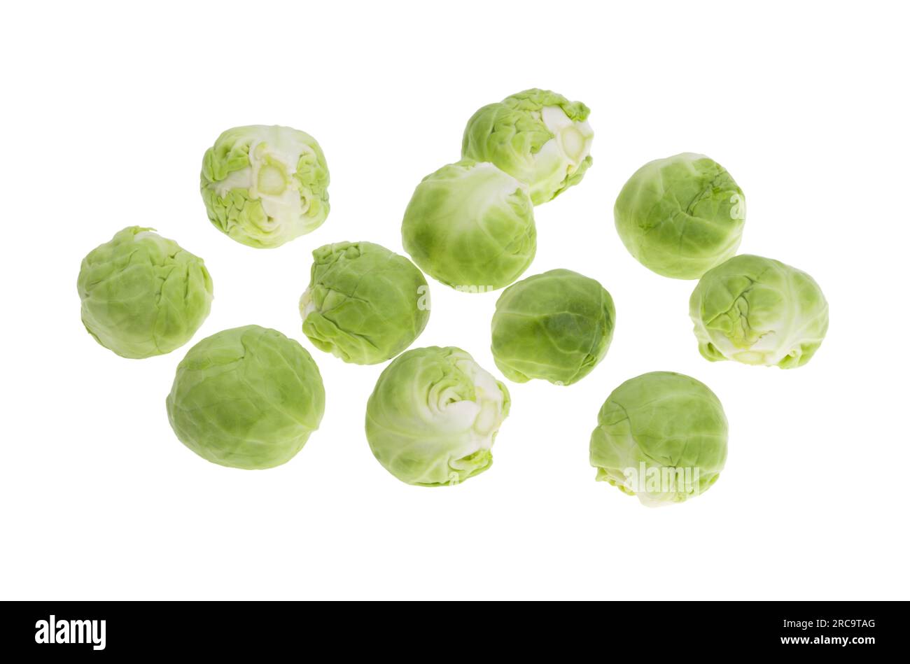 Brussels sprouts isolated on white background Stock Photo