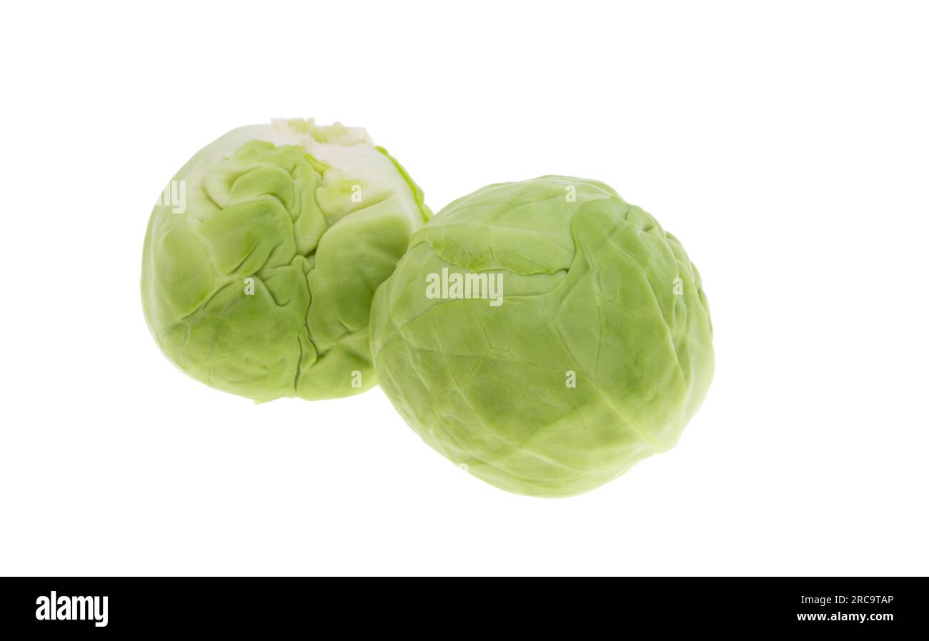 Brussels sprouts isolated on white background Stock Photo