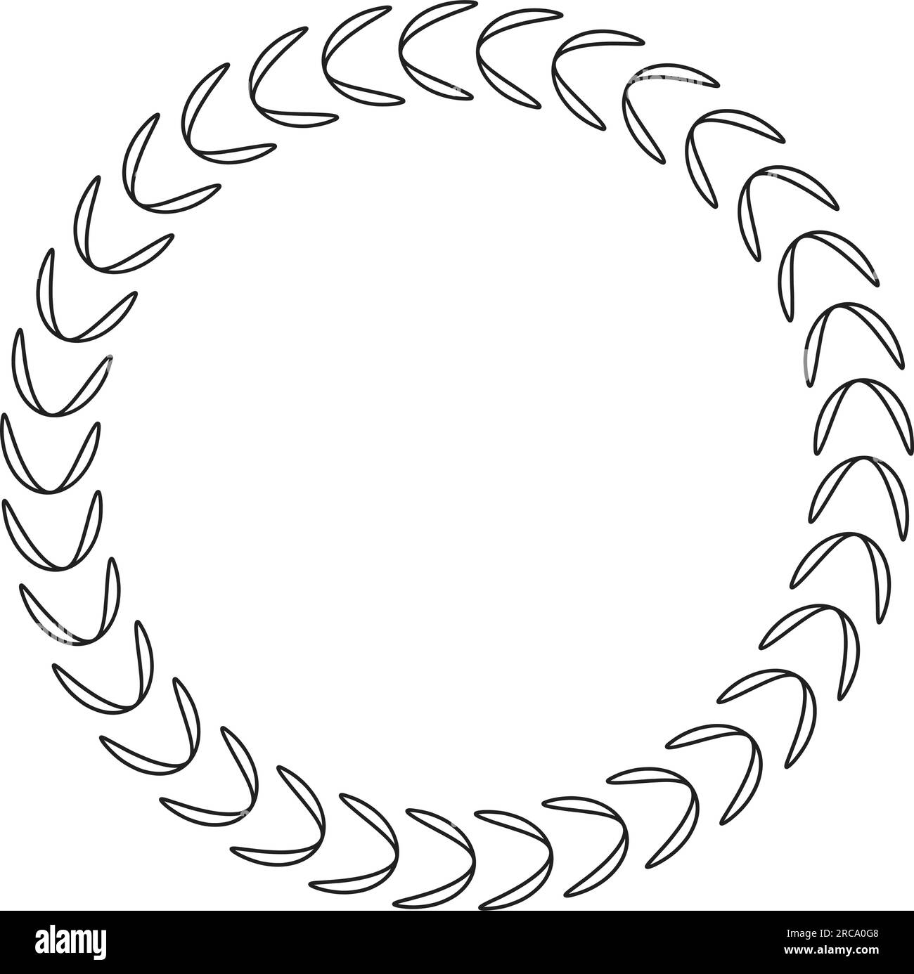 Circle frame round border design shape icon for decorative vintage